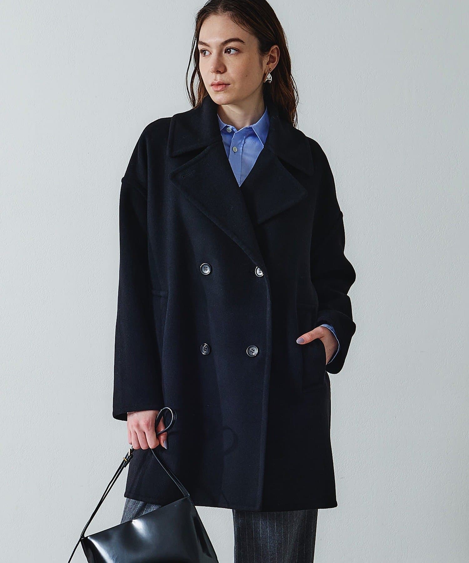 メルトンリバー仕立てPコート | Drawing Numbers(ドローイング