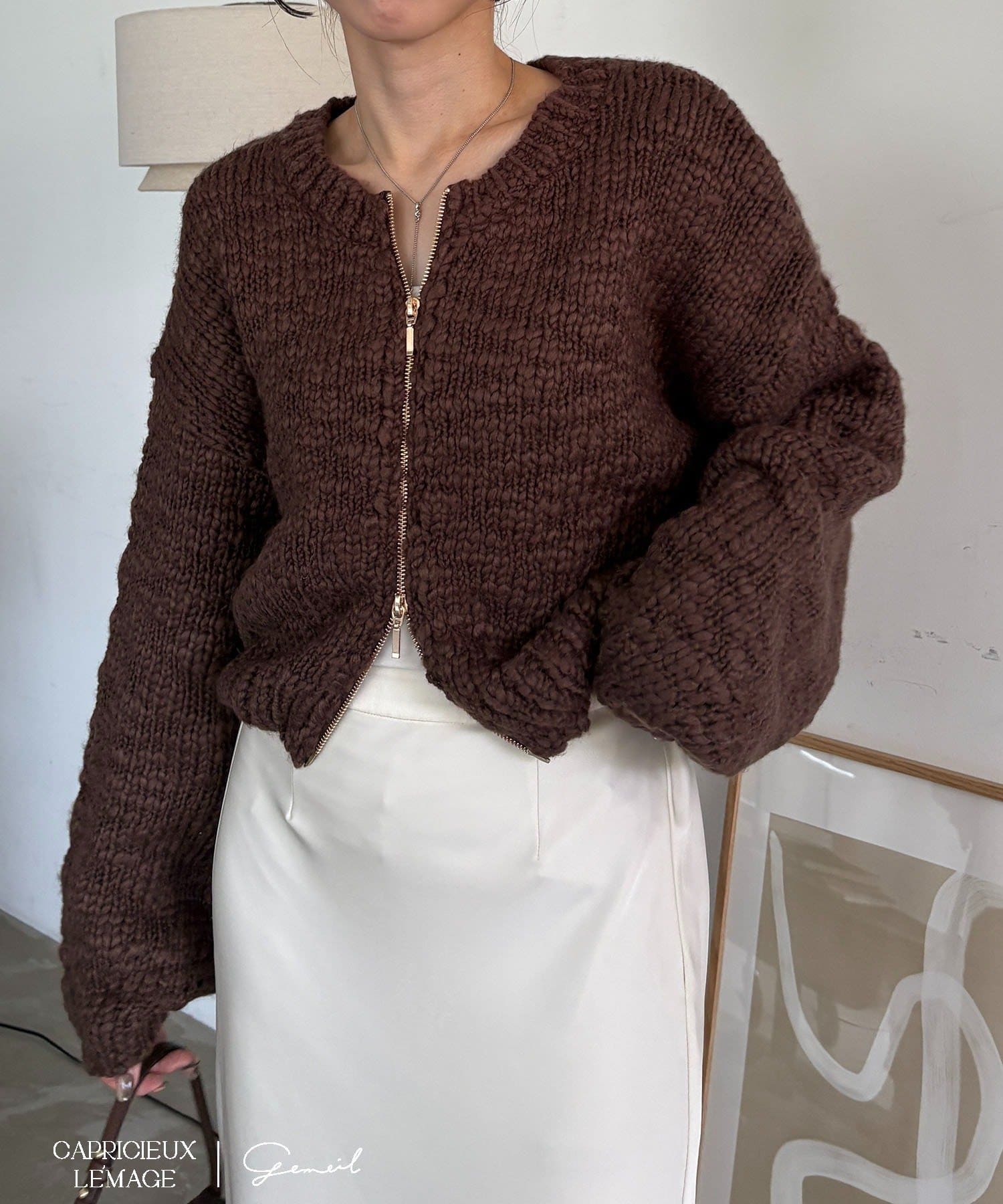 LE'MAGE×gemeilコラボ】スラブジップカーディガン | CAPRICIEUX LE