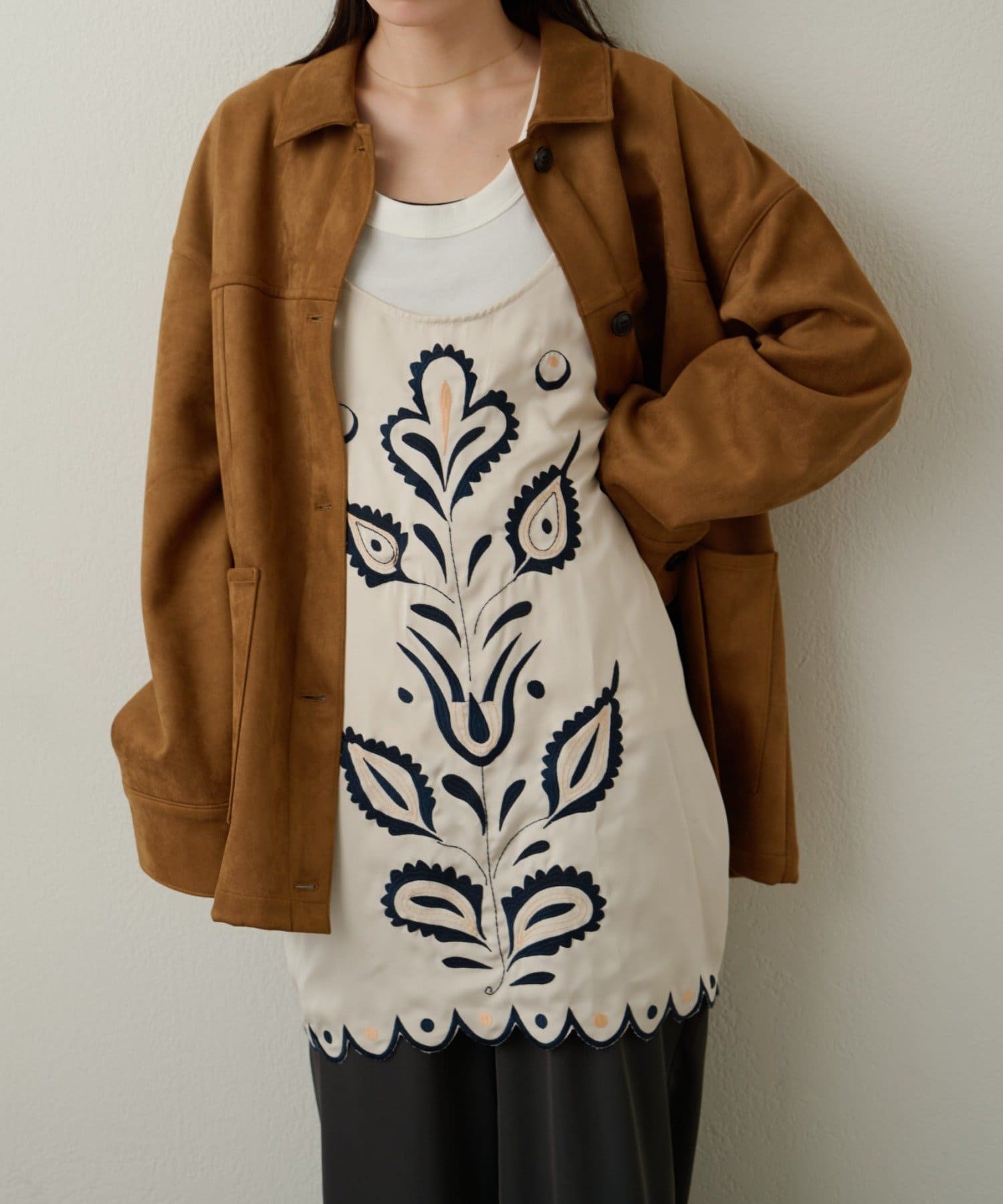 サテン刺繍キャミチュニック | Omekashi(オメカシ)レディース | PAL