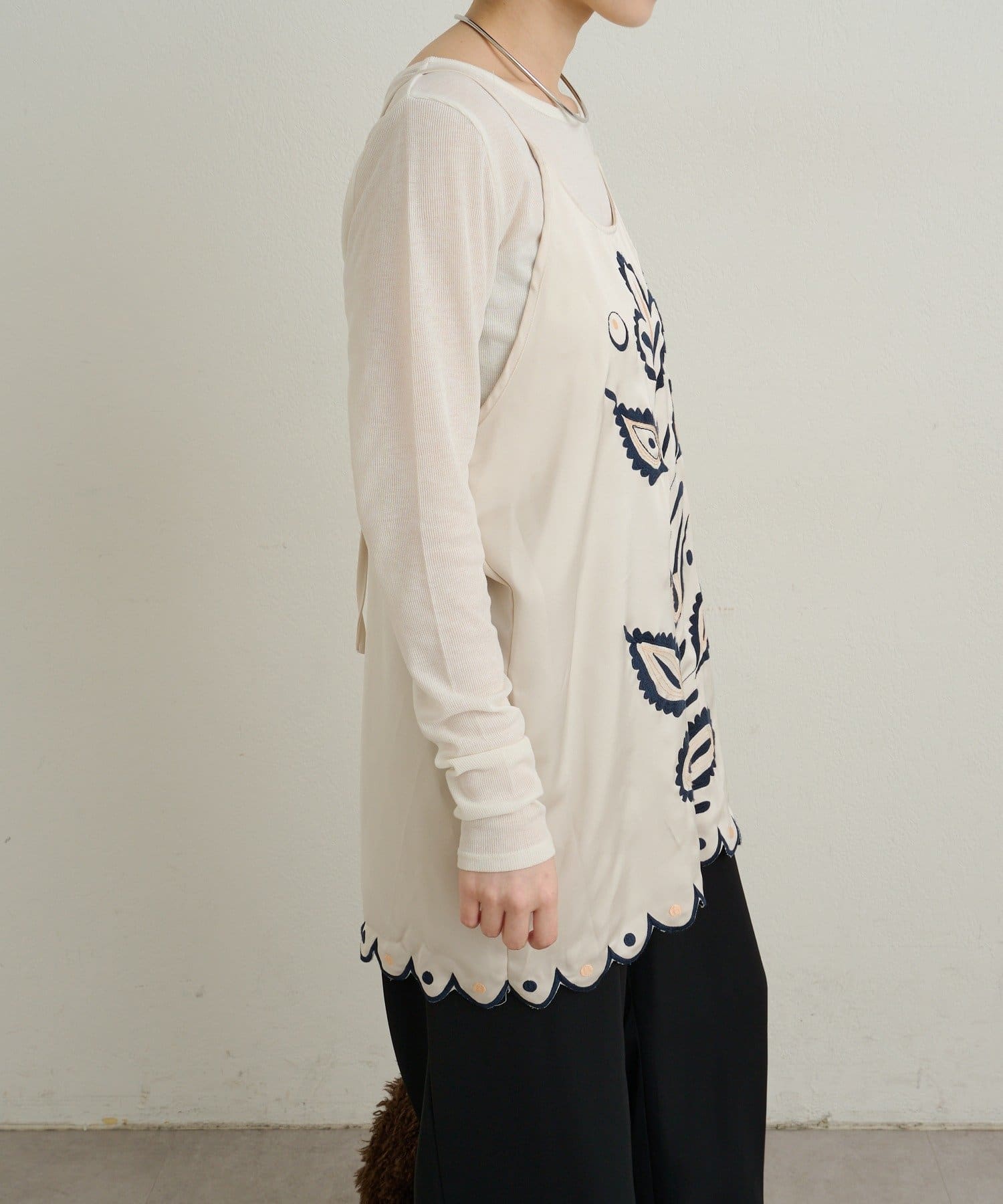 サテン刺繍キャミチュニック | Omekashi(オメカシ)レディース | PAL