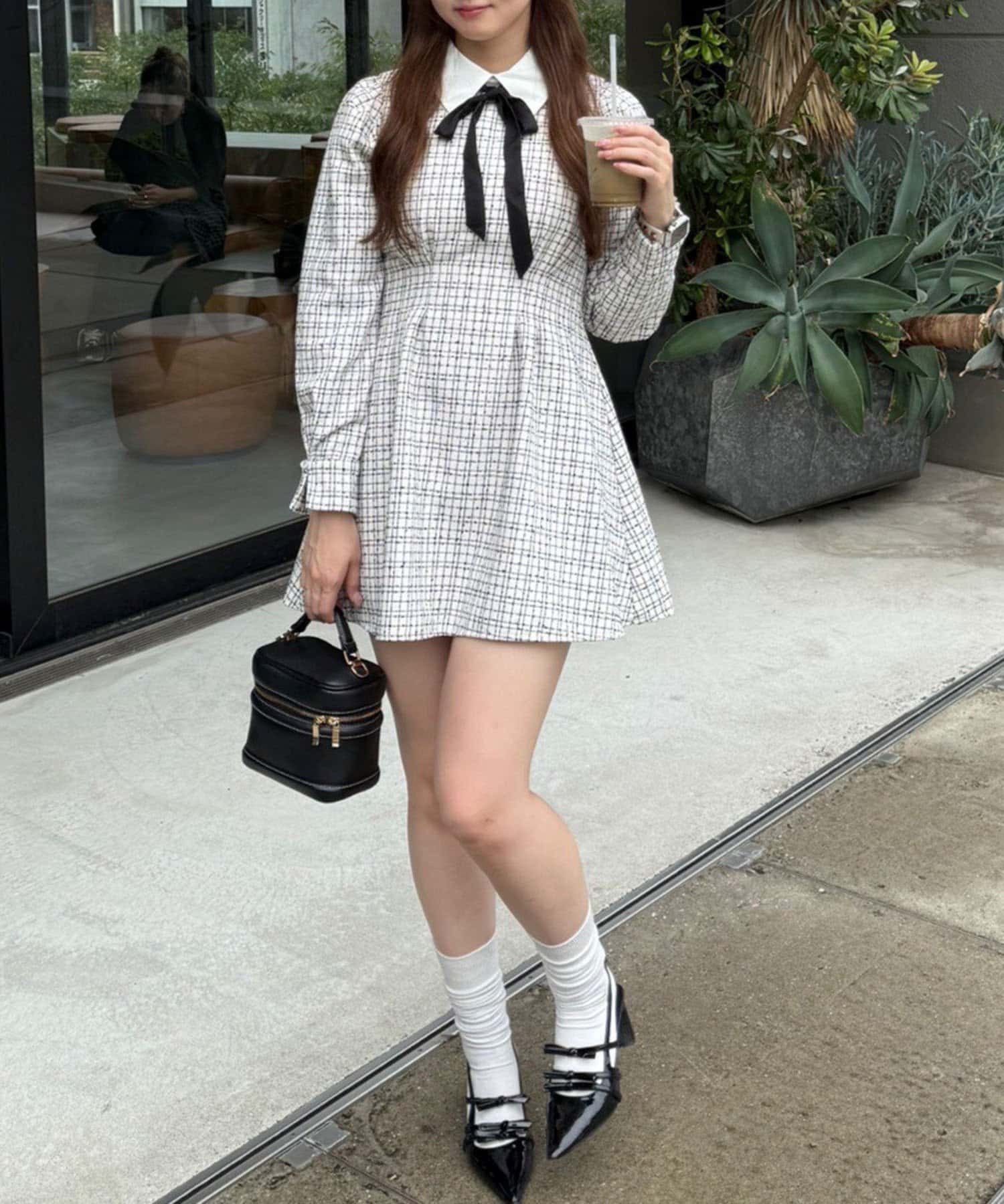 Tweed Collection】ツイード配色衿ミニワンピース | Remind me and