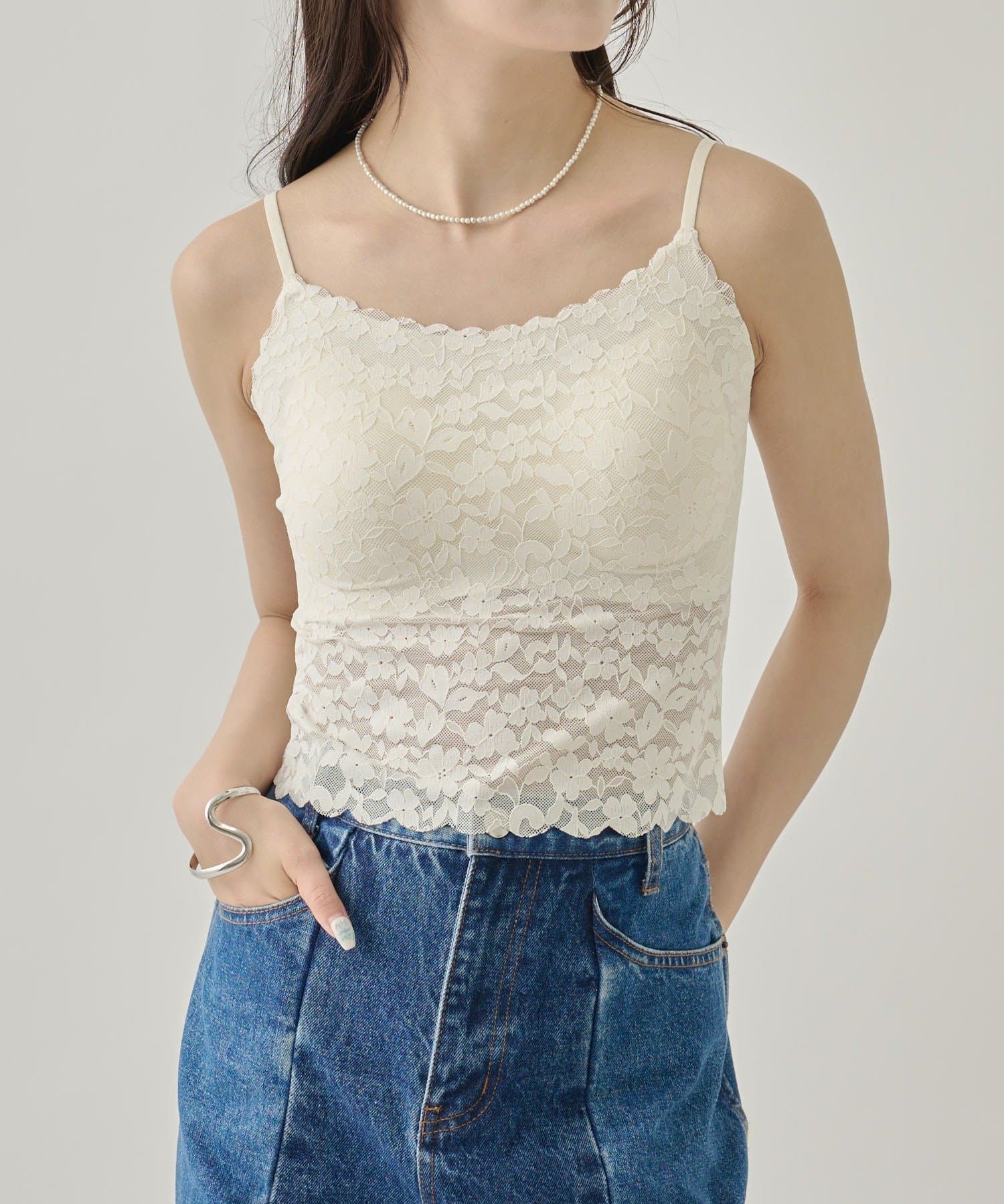 パット付きレースキャミソール | mystic(ミスティック)レディース