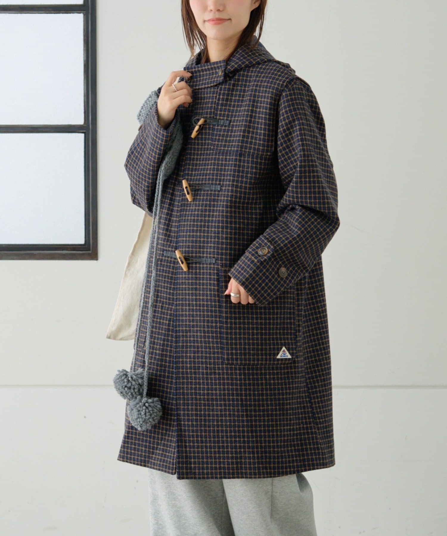 軽量で暖かい】【GEVACO】チェック柄ダッフルロングコート | CIAOPANIC