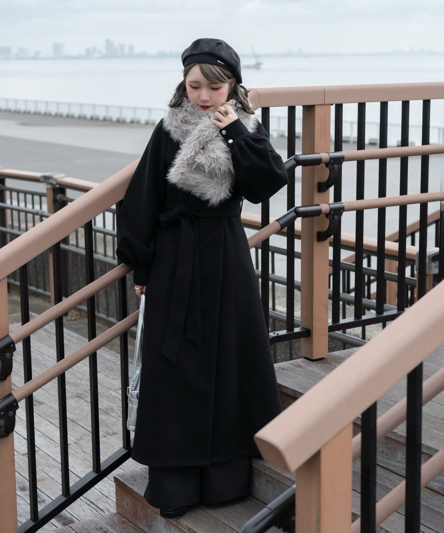 Mavie..7】【3サイズ展開】マフラーセットフレアロングコート | Remind