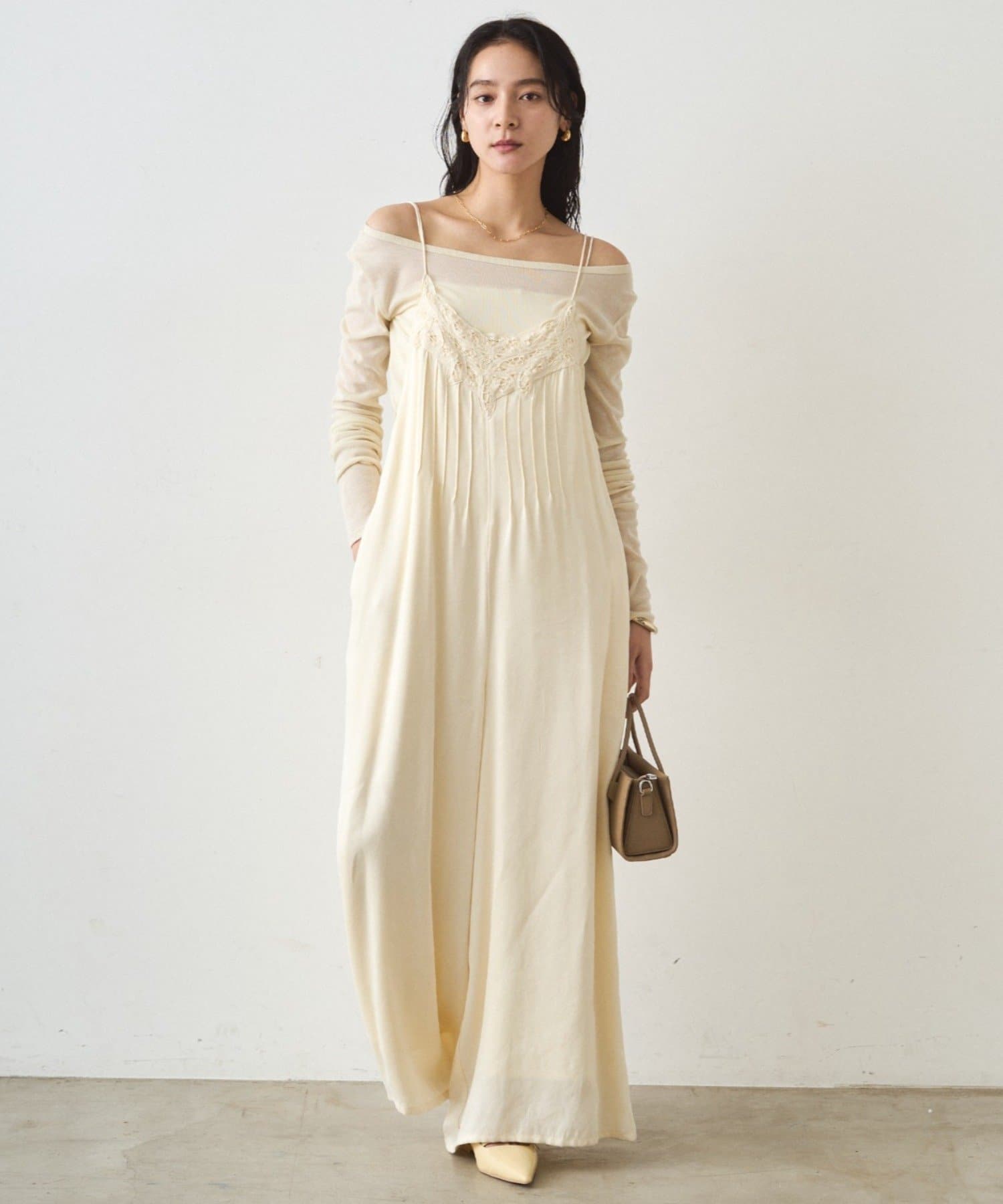 レースサテンキャミオールインワン | LOUNGEDRESS(ラウンジドレス