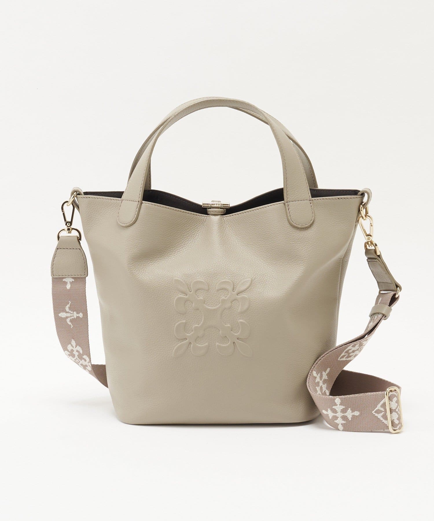 WEB限定カラーあり］エンボスモノグラム2WAYミニトートバッグ | russet