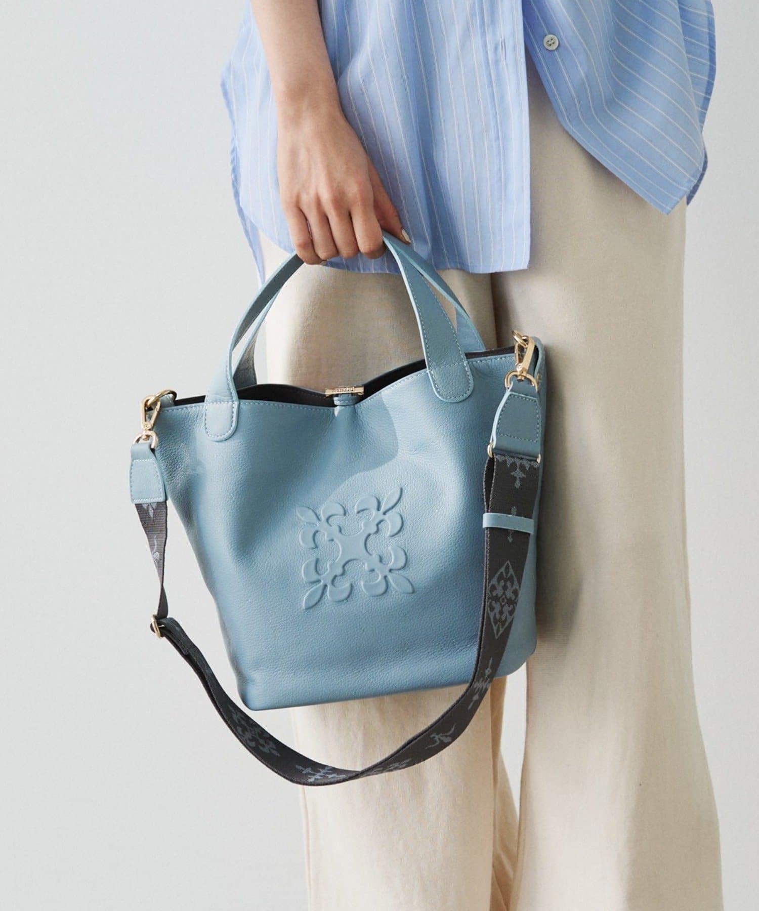 WEB限定カラーあり］エンボスモノグラム2WAYミニトートバッグ | russet