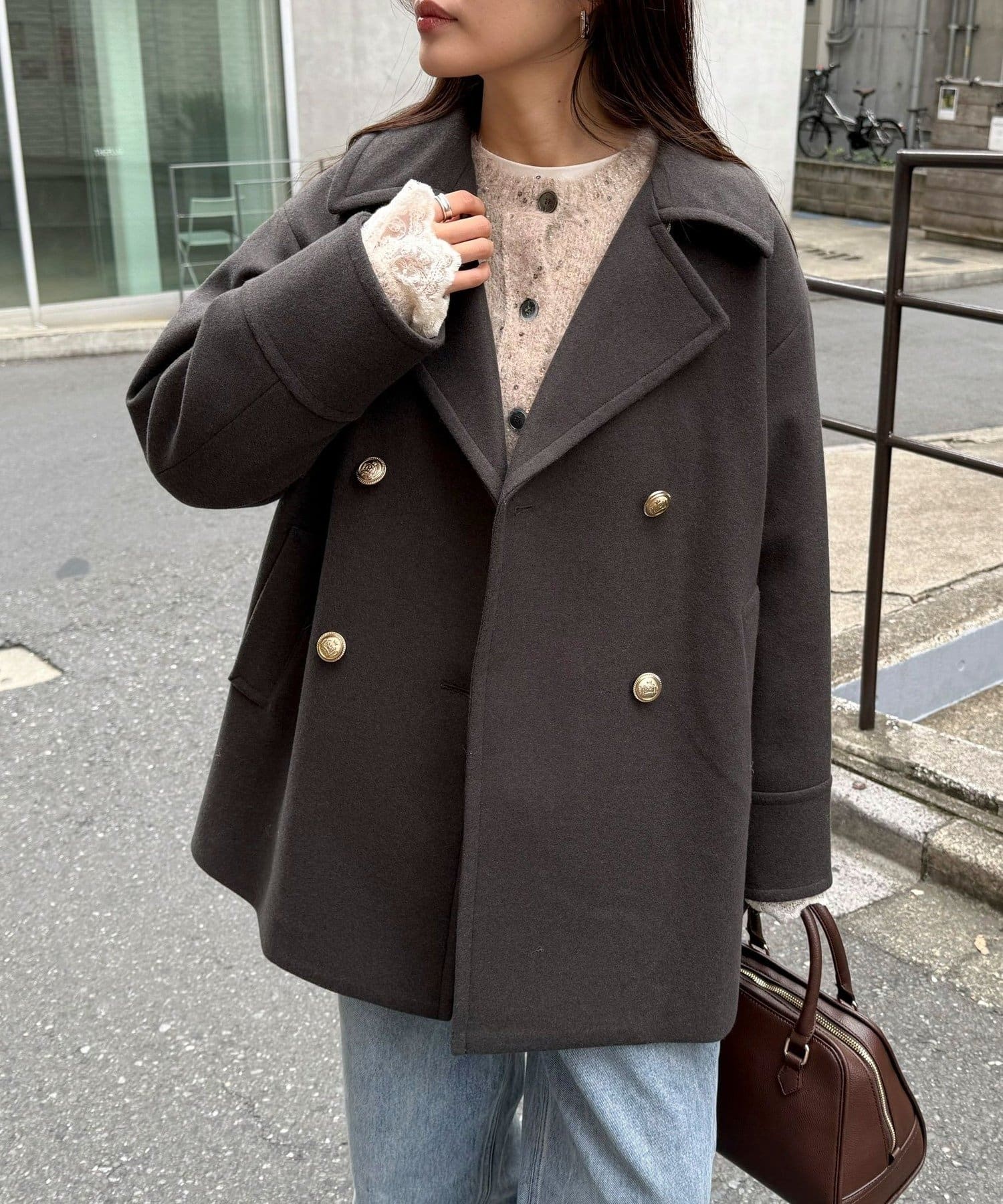 N.O.R.C(ノーク) Pコート ミドルコート N.O.R.C（ノーク）の「W