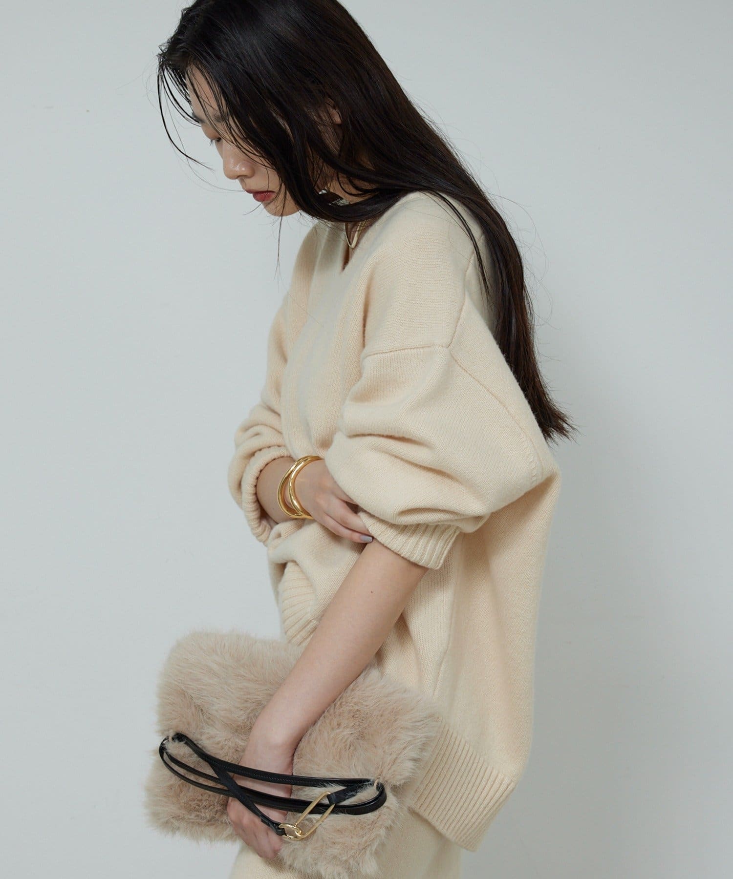 セットアップ対応】【冬のお助けニット！】メリノウールVニット