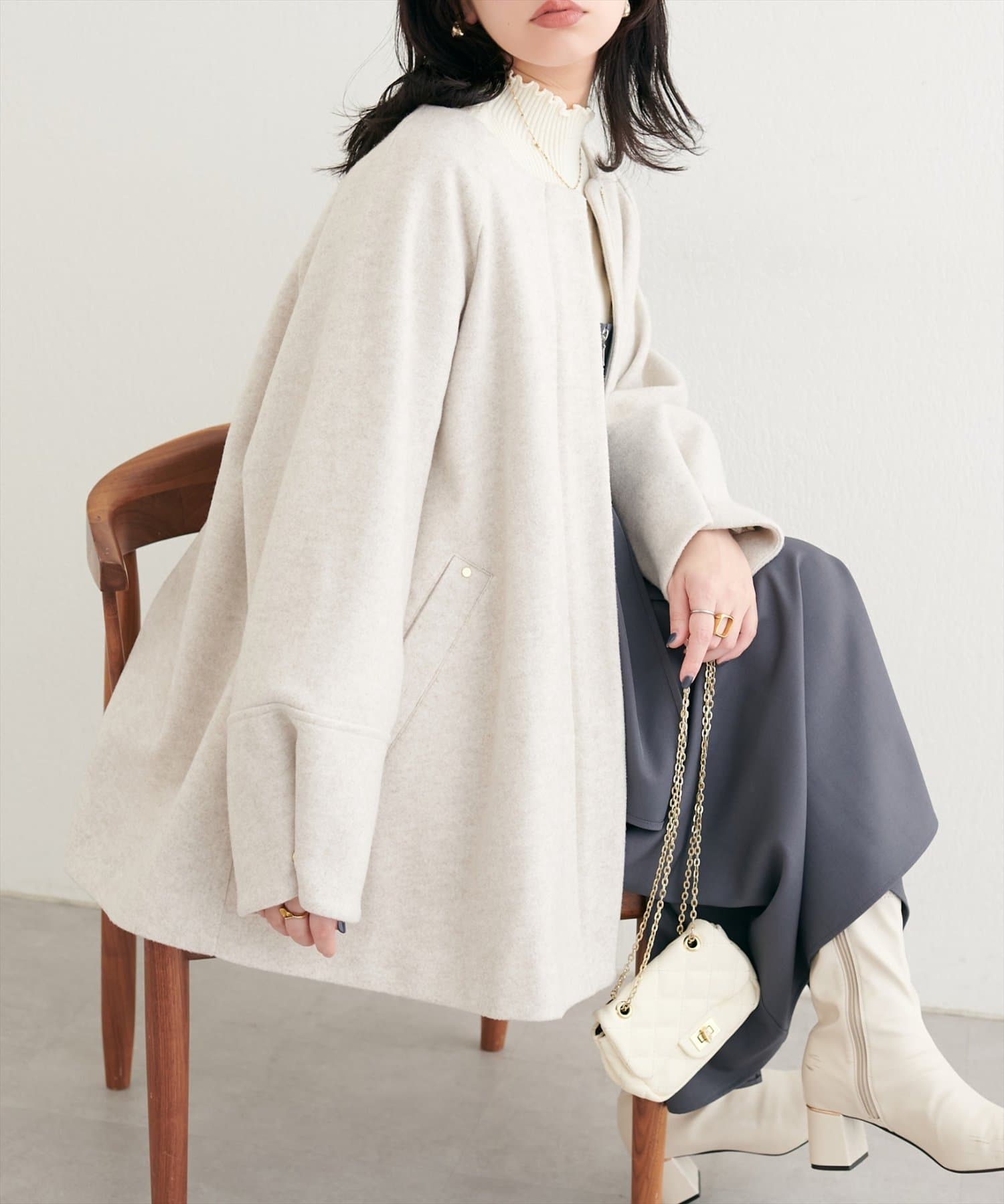 osono〉2WAYノーカラーコート | natural couture(ナチュラル