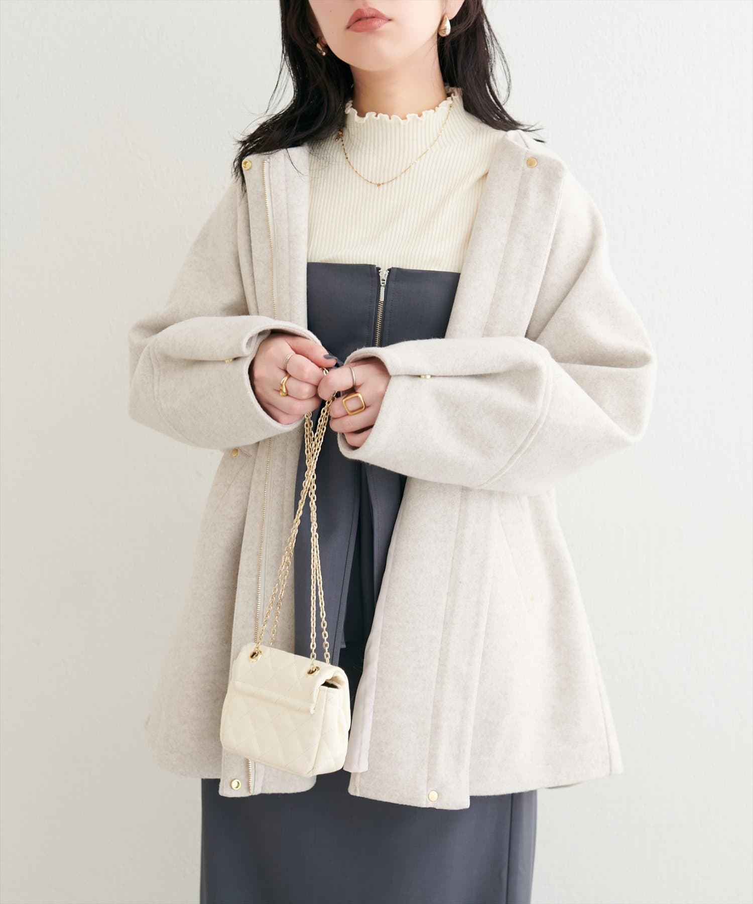 osono〉2WAYノーカラーコート | natural couture(ナチュラル