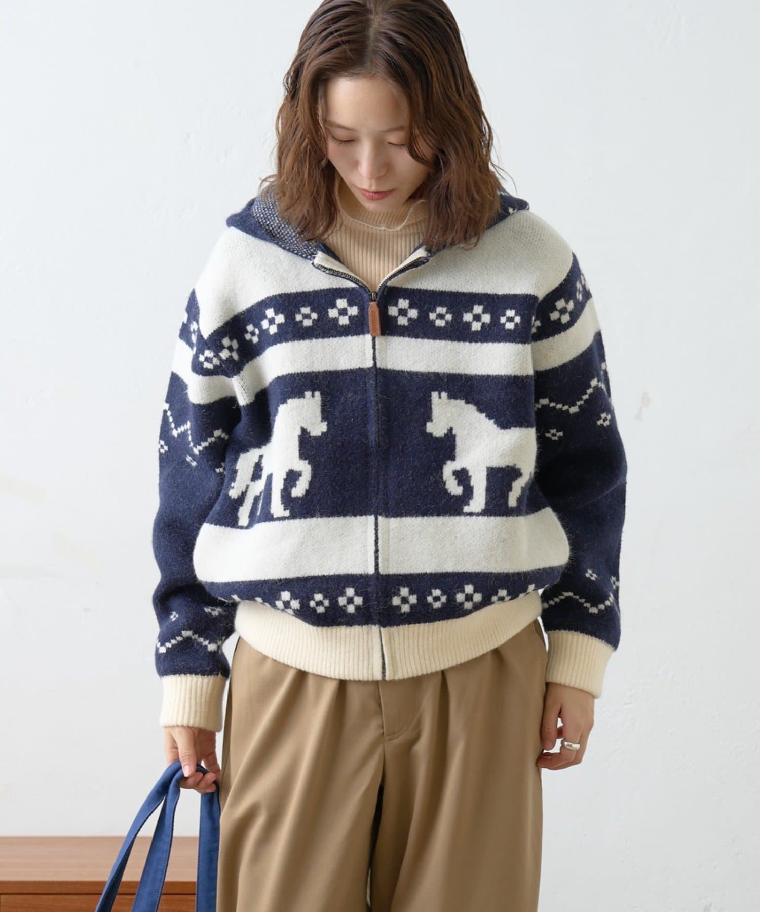 GEVACO】カウチンフーディニットカーディガン | CIAOPANIC TYPY(チャオ