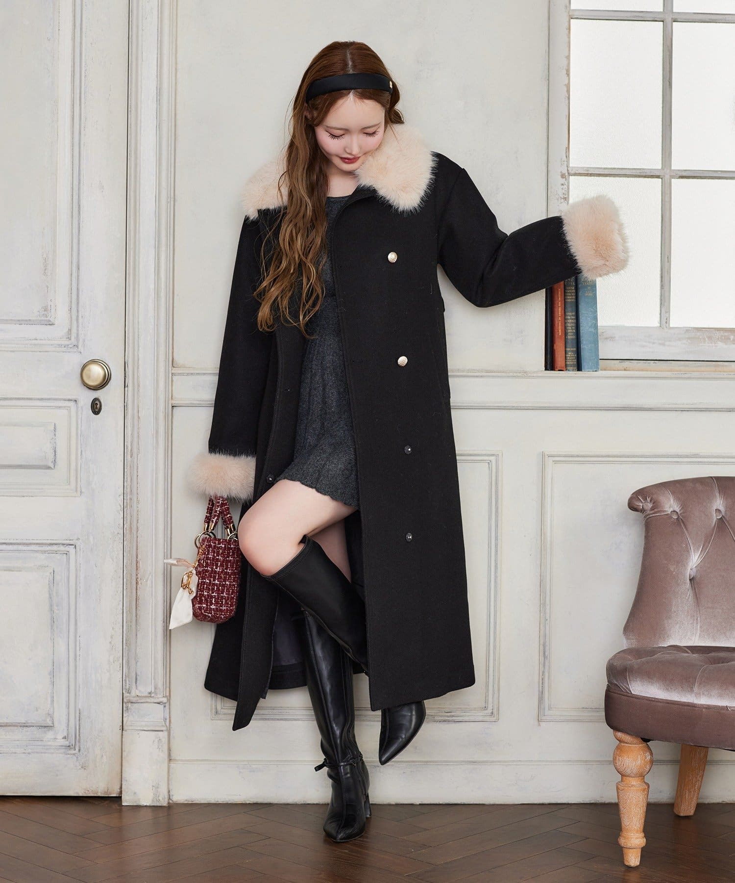 ファー付マルチロングコート | one after another NICE CLAUP(ワン