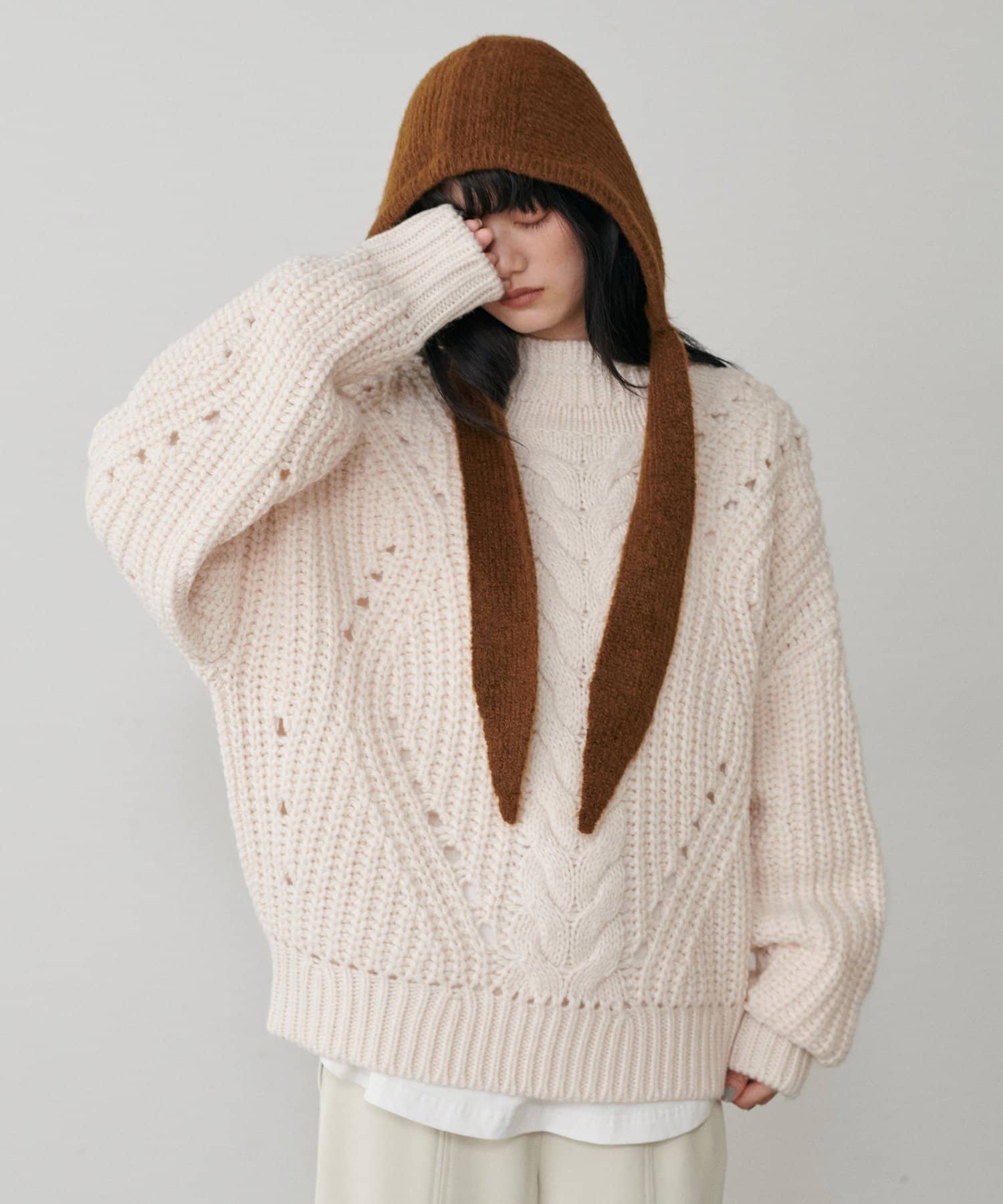 手編み風ケーブルニットプルオーバー | LARUTA(ラルータ)レディース