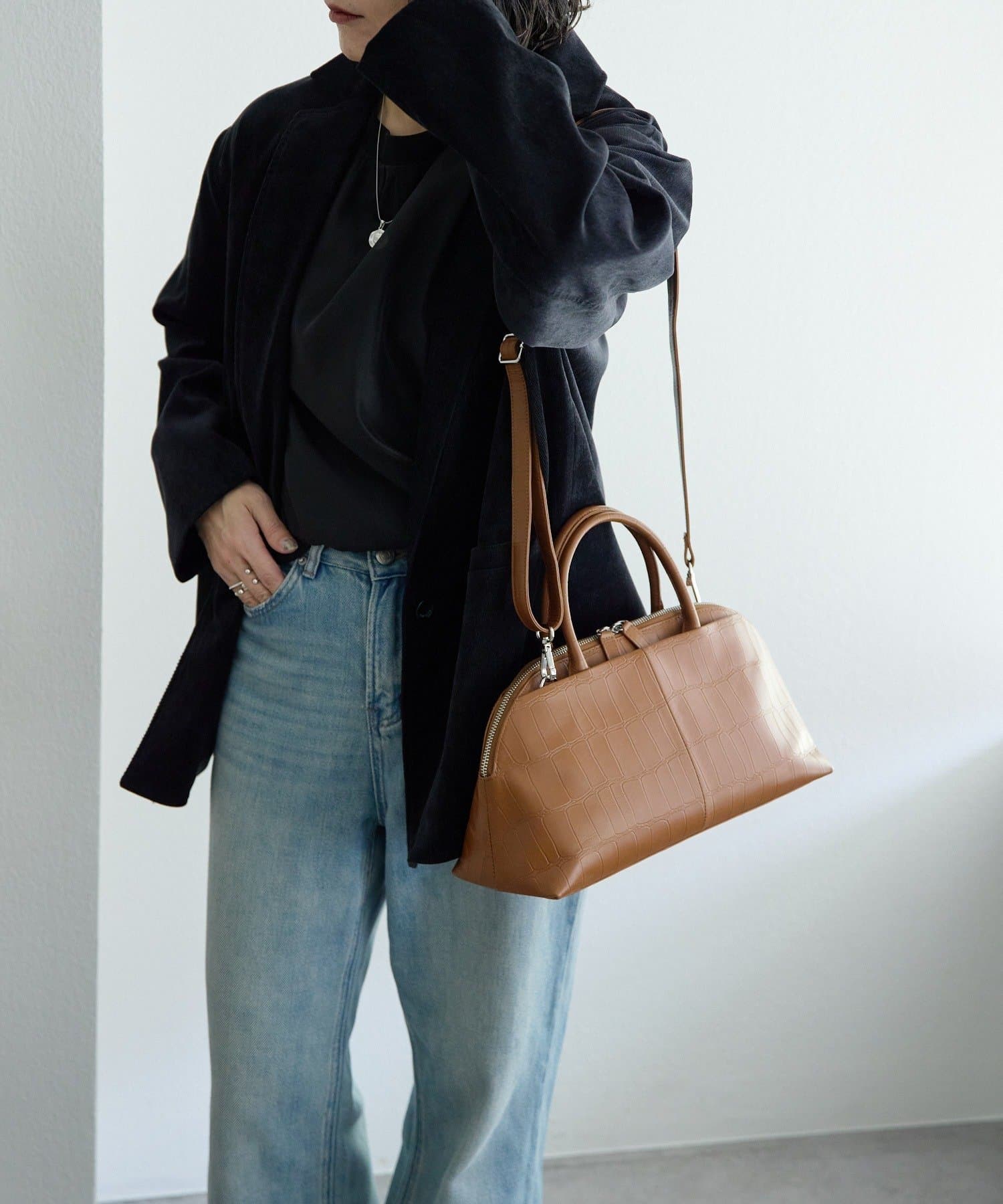 本革/2way》ダブルポケットボストンバッグS | ear PAPILLONNER(イア