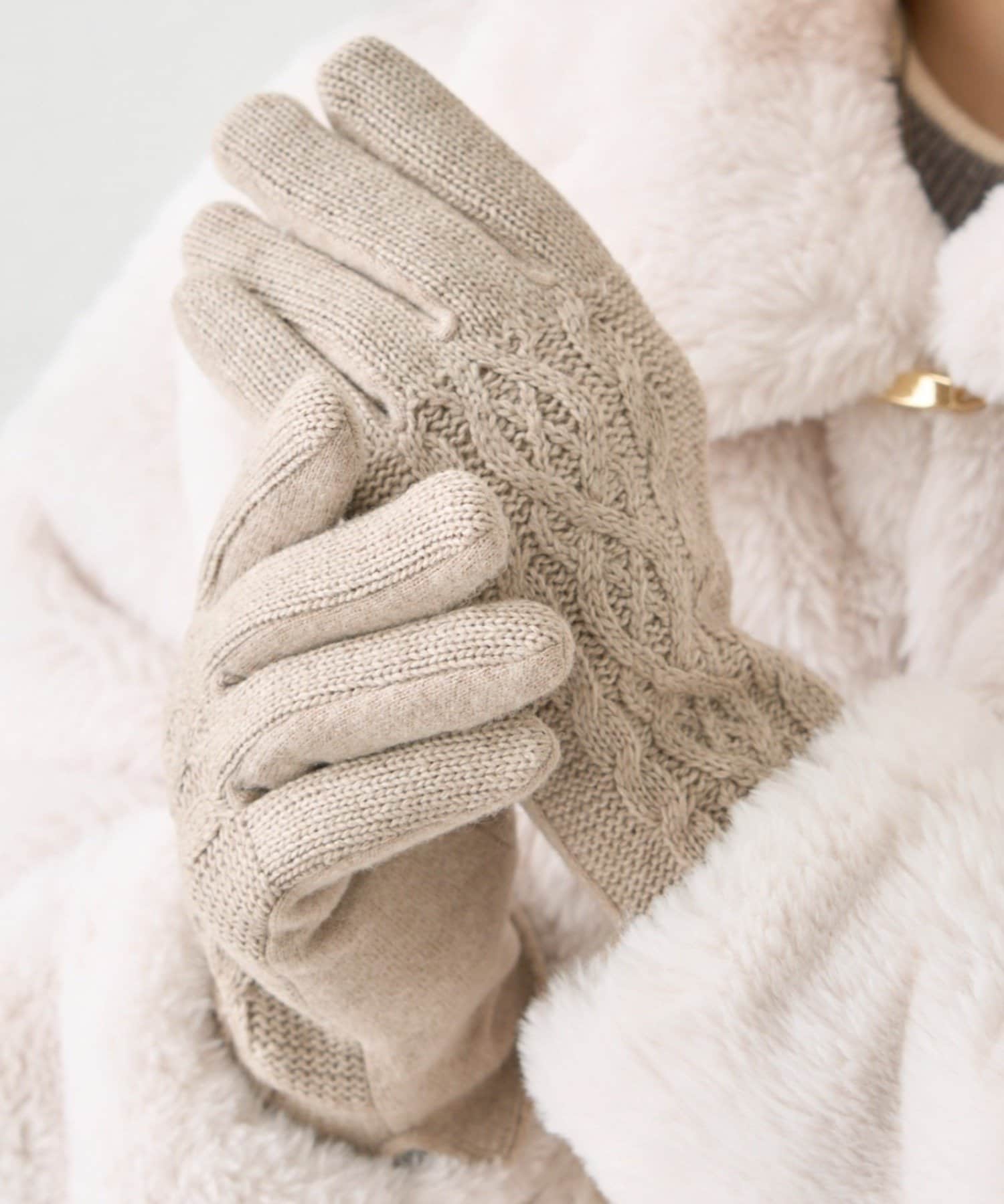 スマホタッチ／ケーブル編み手袋 | Remind me and forever(リマインド