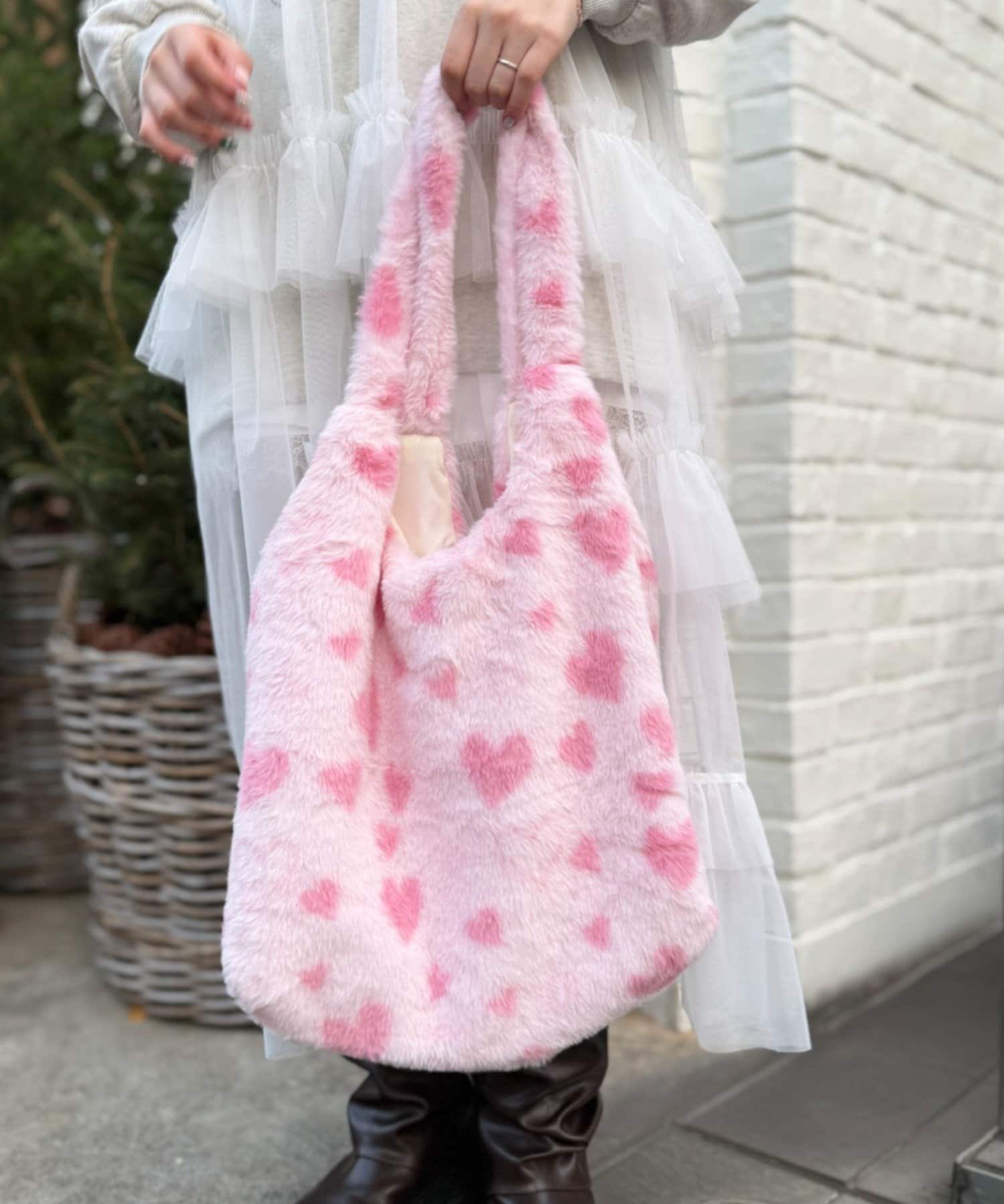 ハート柄ファーBAG | w closet(ダブルクローゼット)レディース | PAL