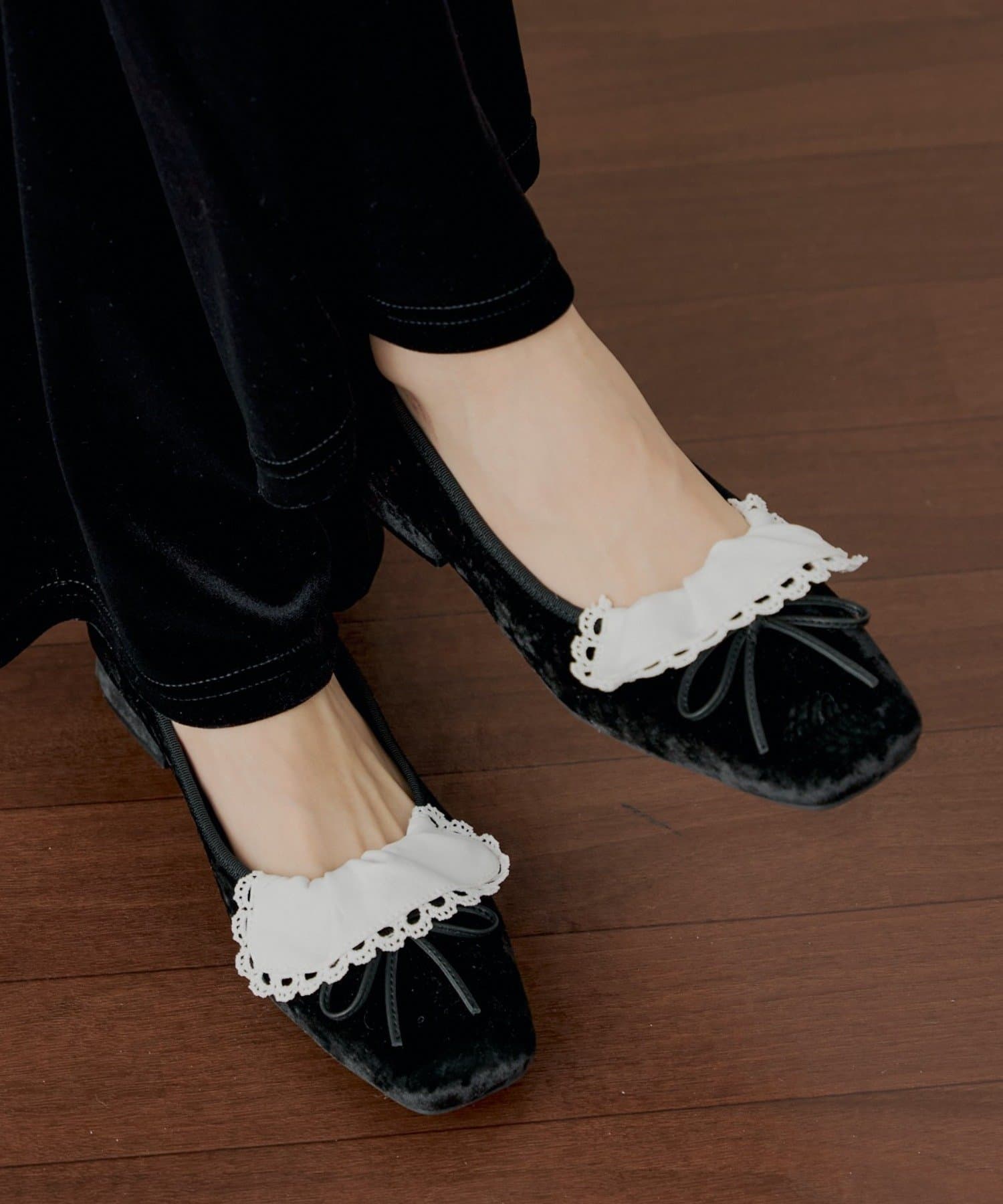 SALON by Chico】フリルデザインリボンバレエシューズ | Chico(チコ