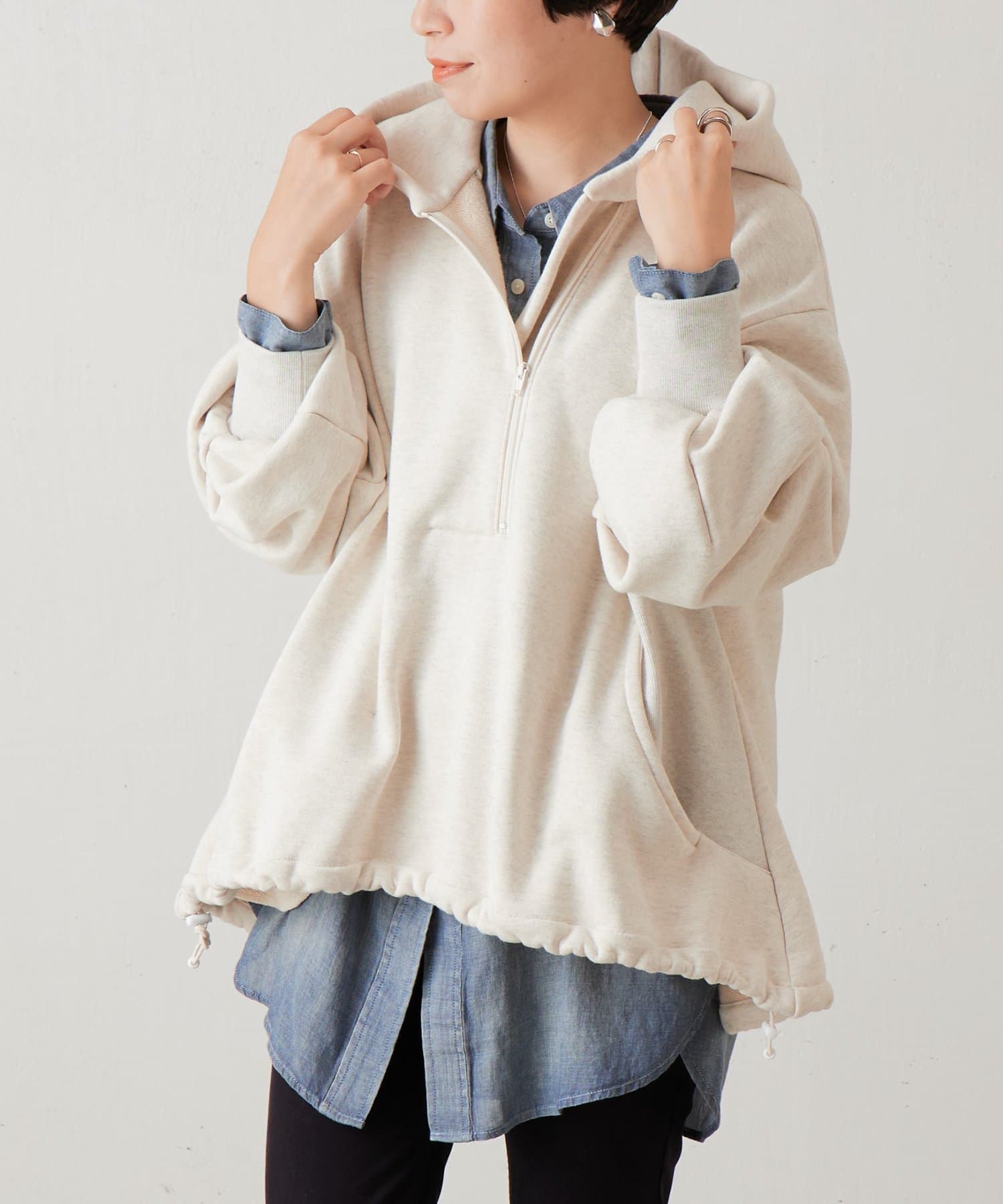 TANIGUCHI企画》フロントZIPパーカー | BEARDSLEY(ビアズリー