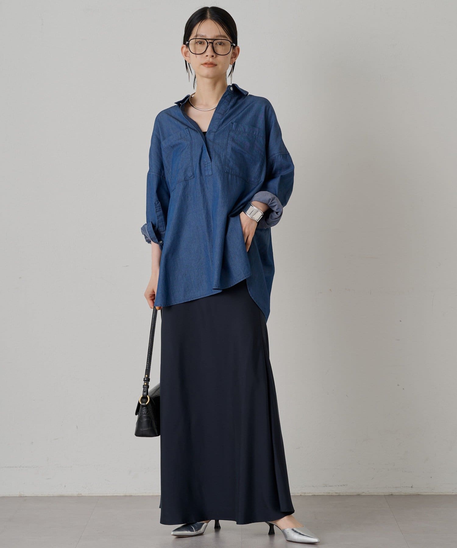 Loungedress】シアーデニムスキッパーシャツ | OUTLET(アウトレット