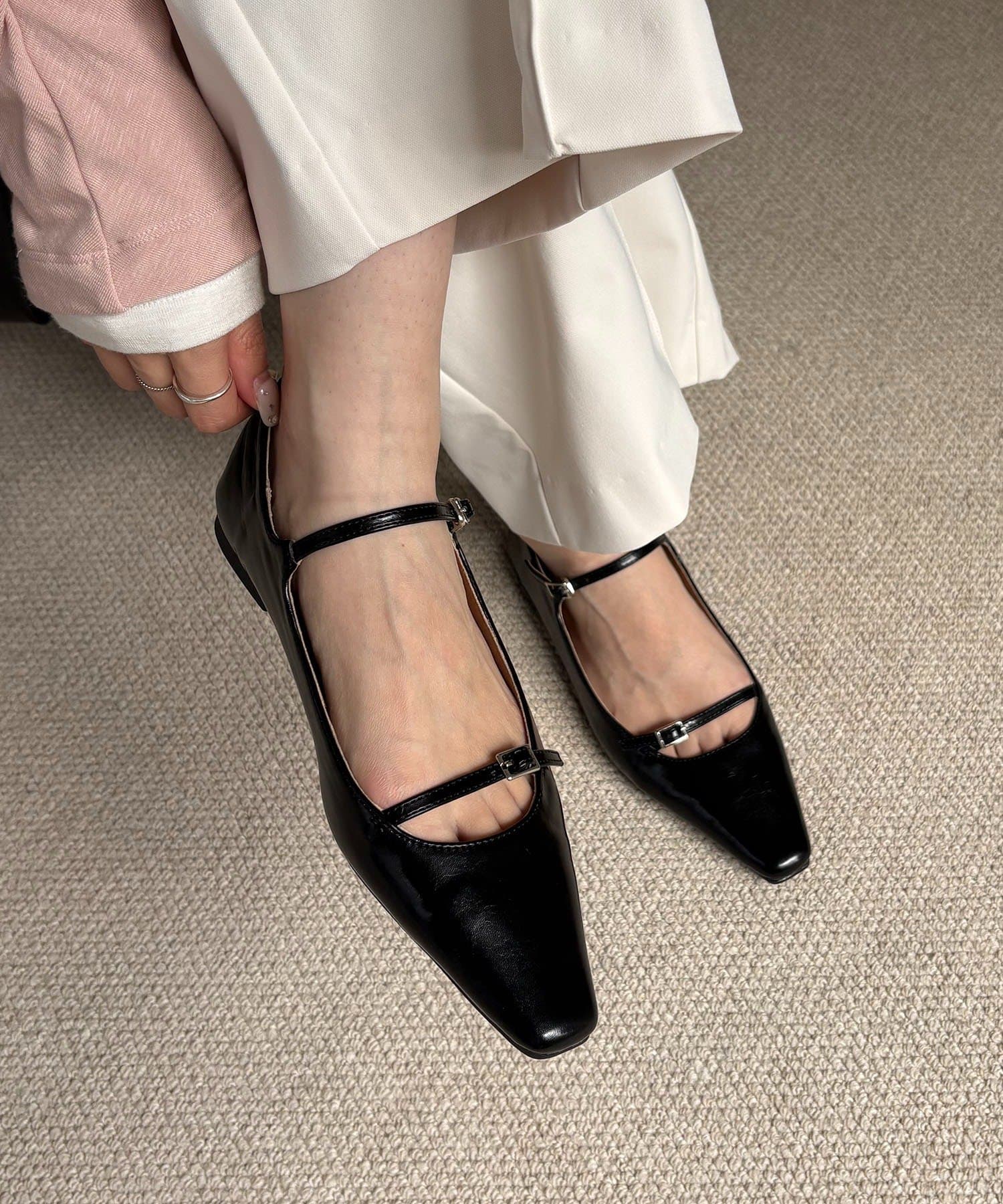 Wストラップフラットシューズ | CAPRICIEUX LE'MAGE(カプリシュレ