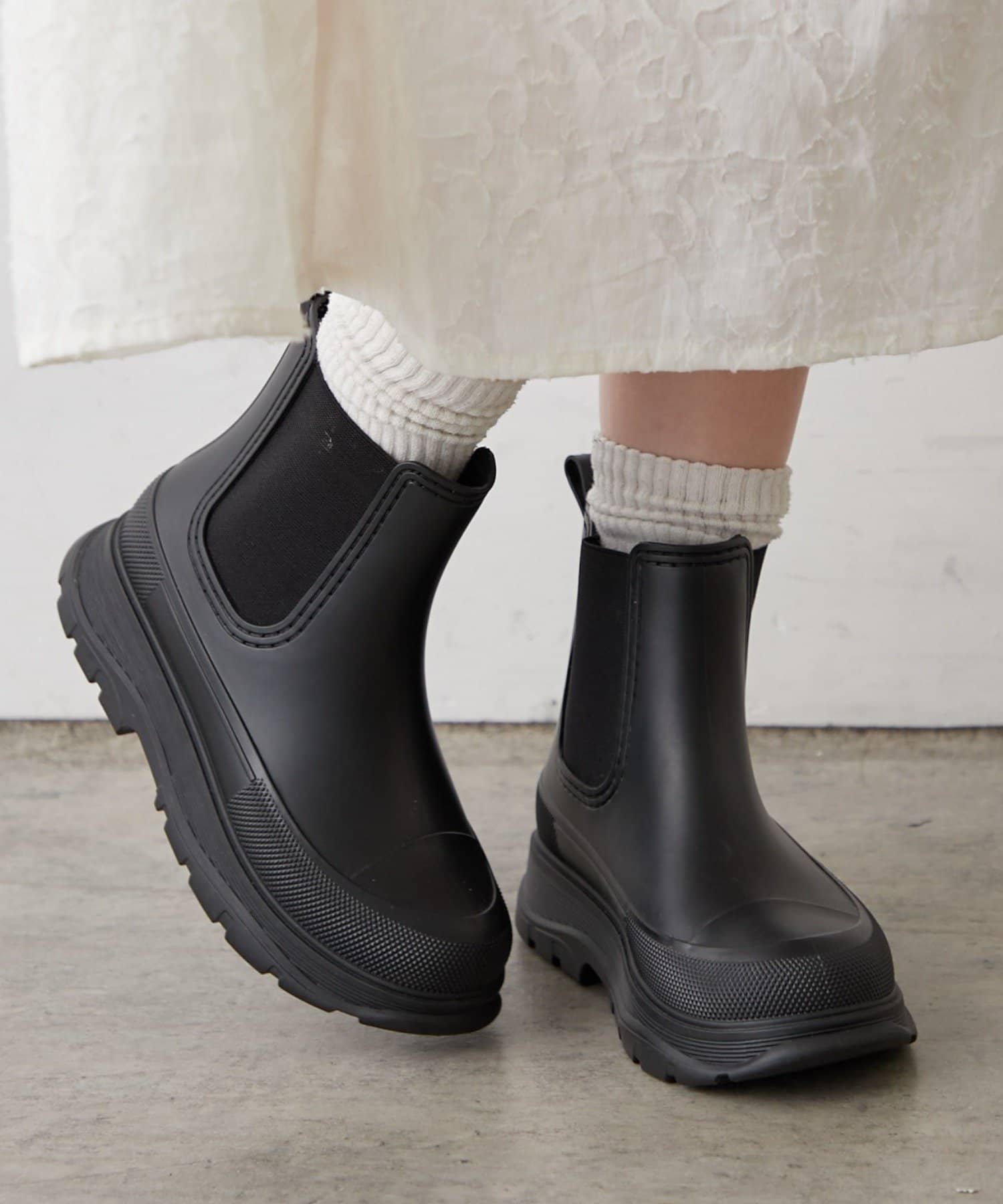 WEB限定】厚底サイドゴアレインブーツ | Remind me and forever