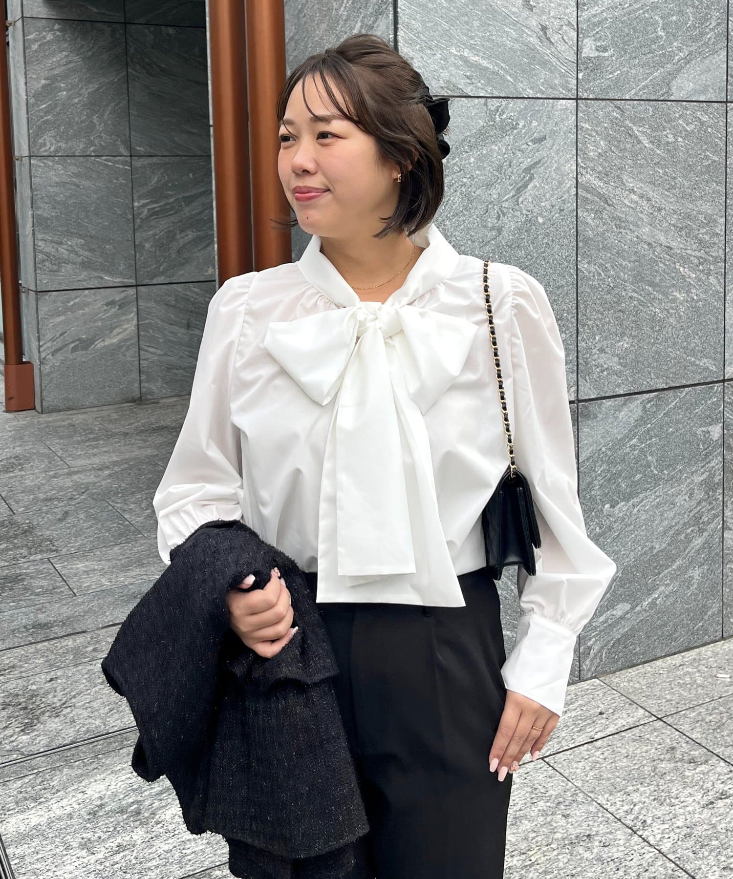 SAPON】前後2WAYパフスリーブリボンタイブラウス | prose verse(プロズ