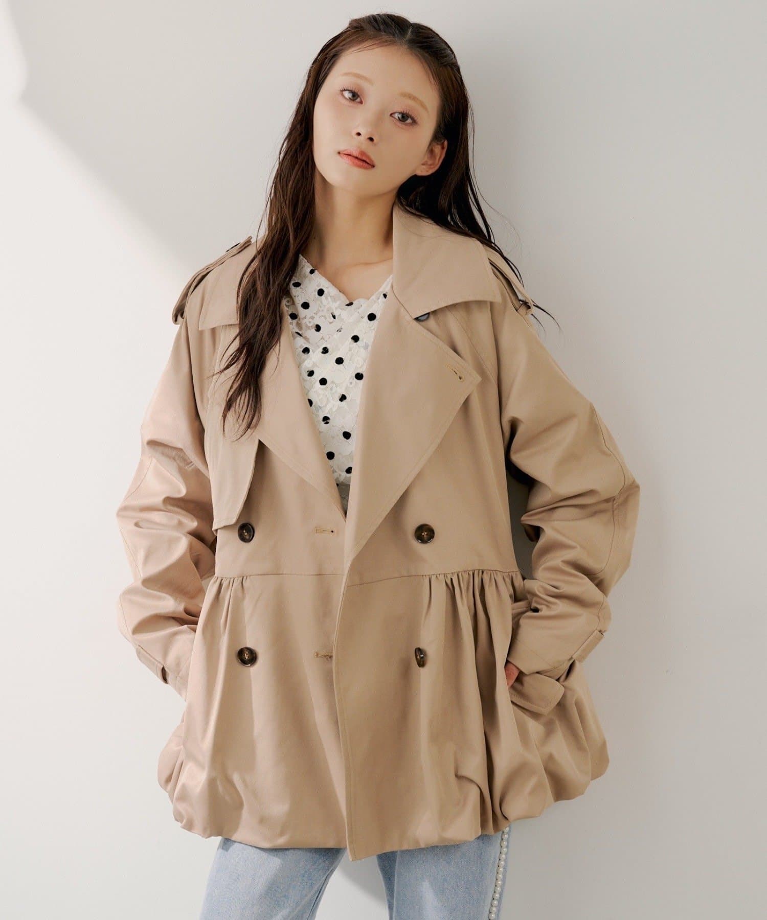 SALON by Chico】バルーンミディトレンチコート | Chico(チコ