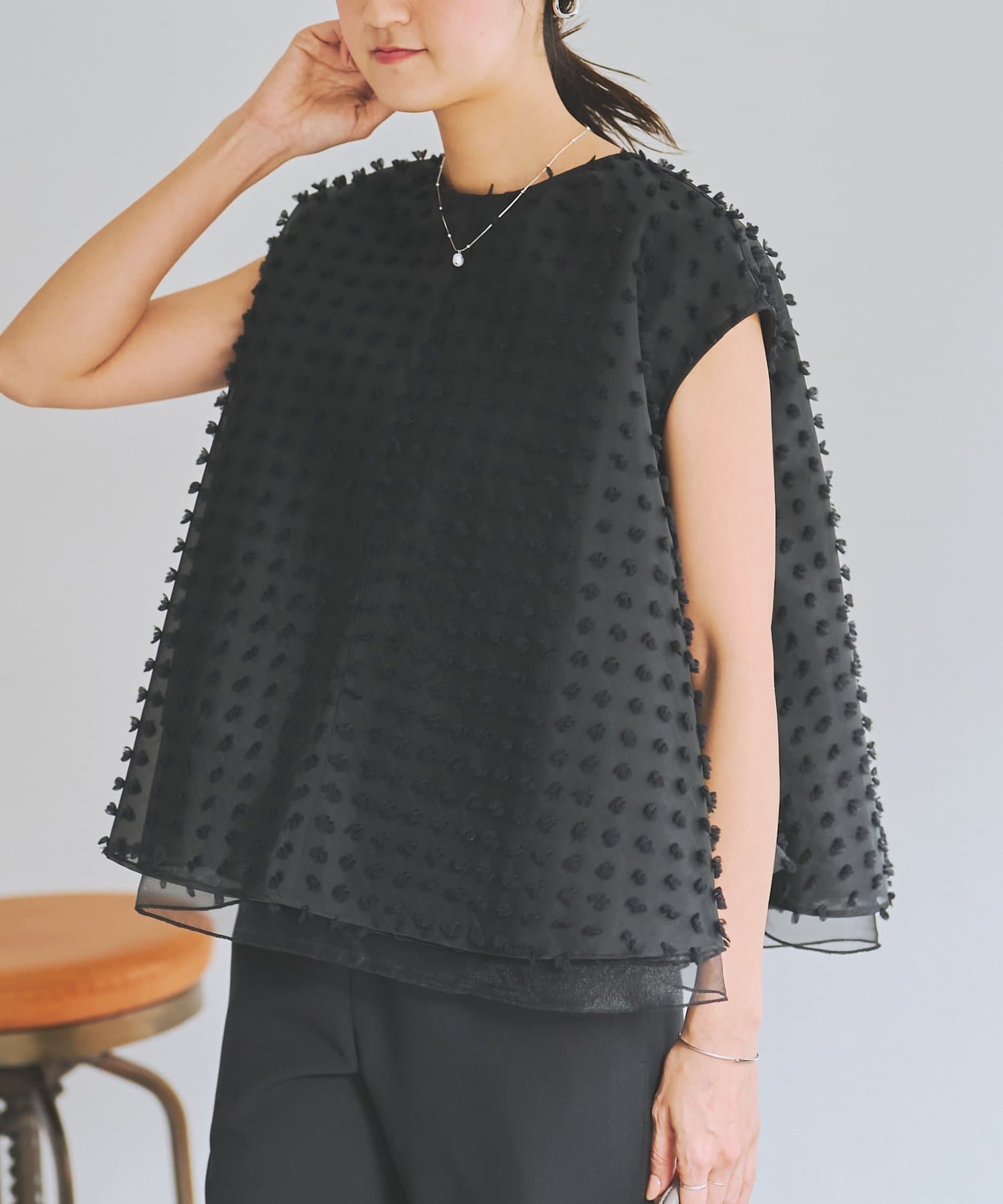 LIVETART》ふわふわジャガードブラウス | BEARDSLEY(ビアズリー