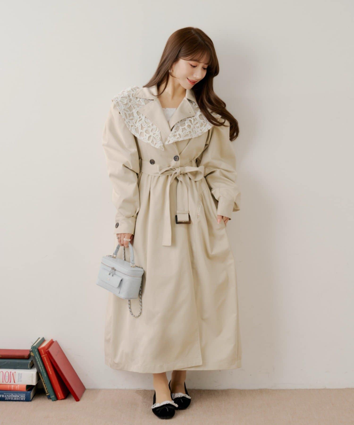 ALICIAコラボ / SALON by Chico】2wayBIGカラーパワショルトレンチ