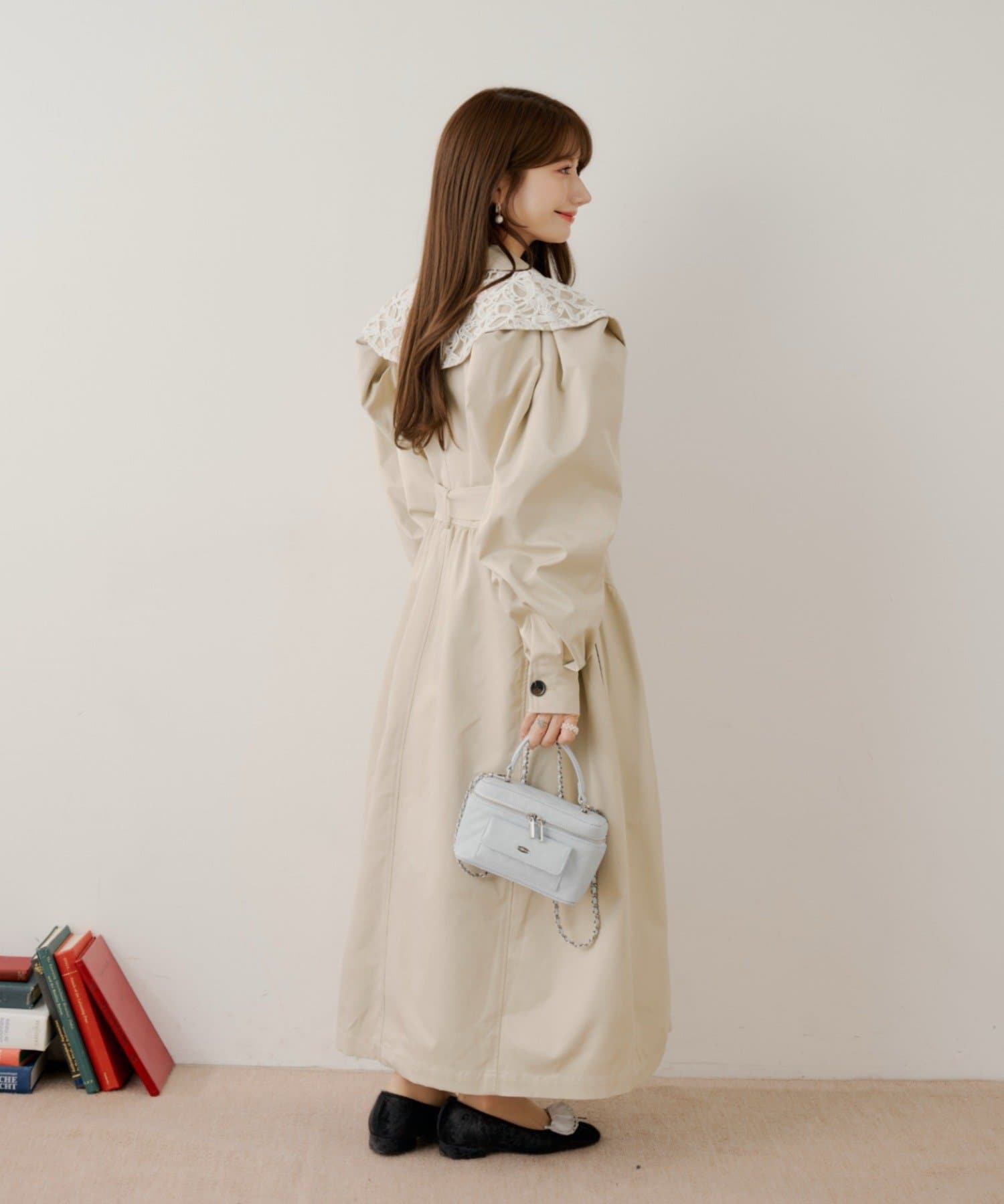 ALICIAコラボ / SALON by Chico】2wayBIGカラーパワショルトレンチ