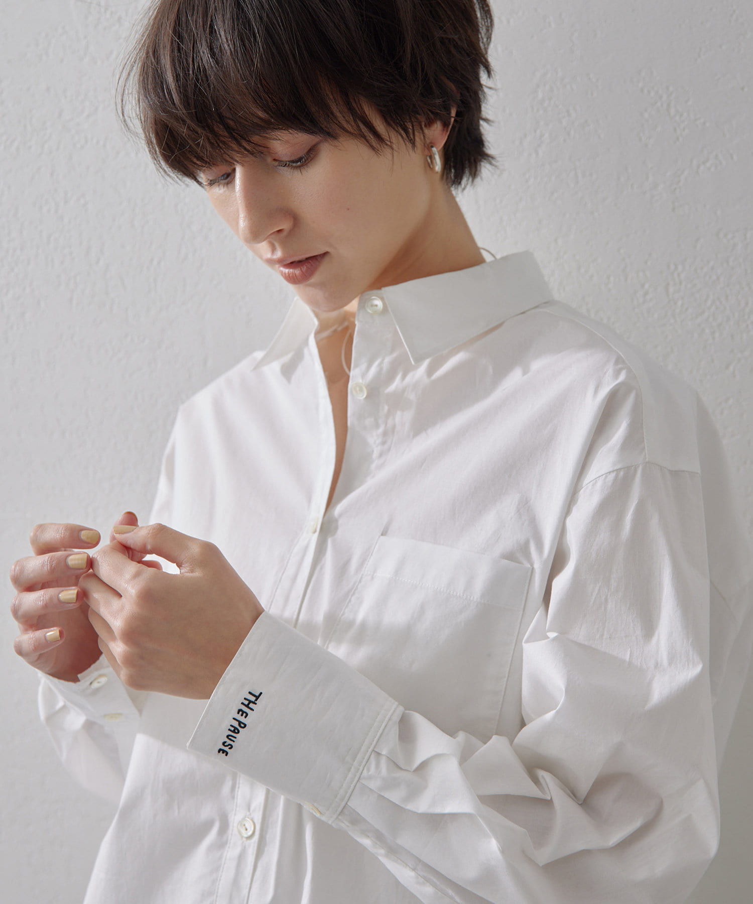THE PAUSE】ソデ刺繍シャツ | Whim Gazette(ウィム ガゼット