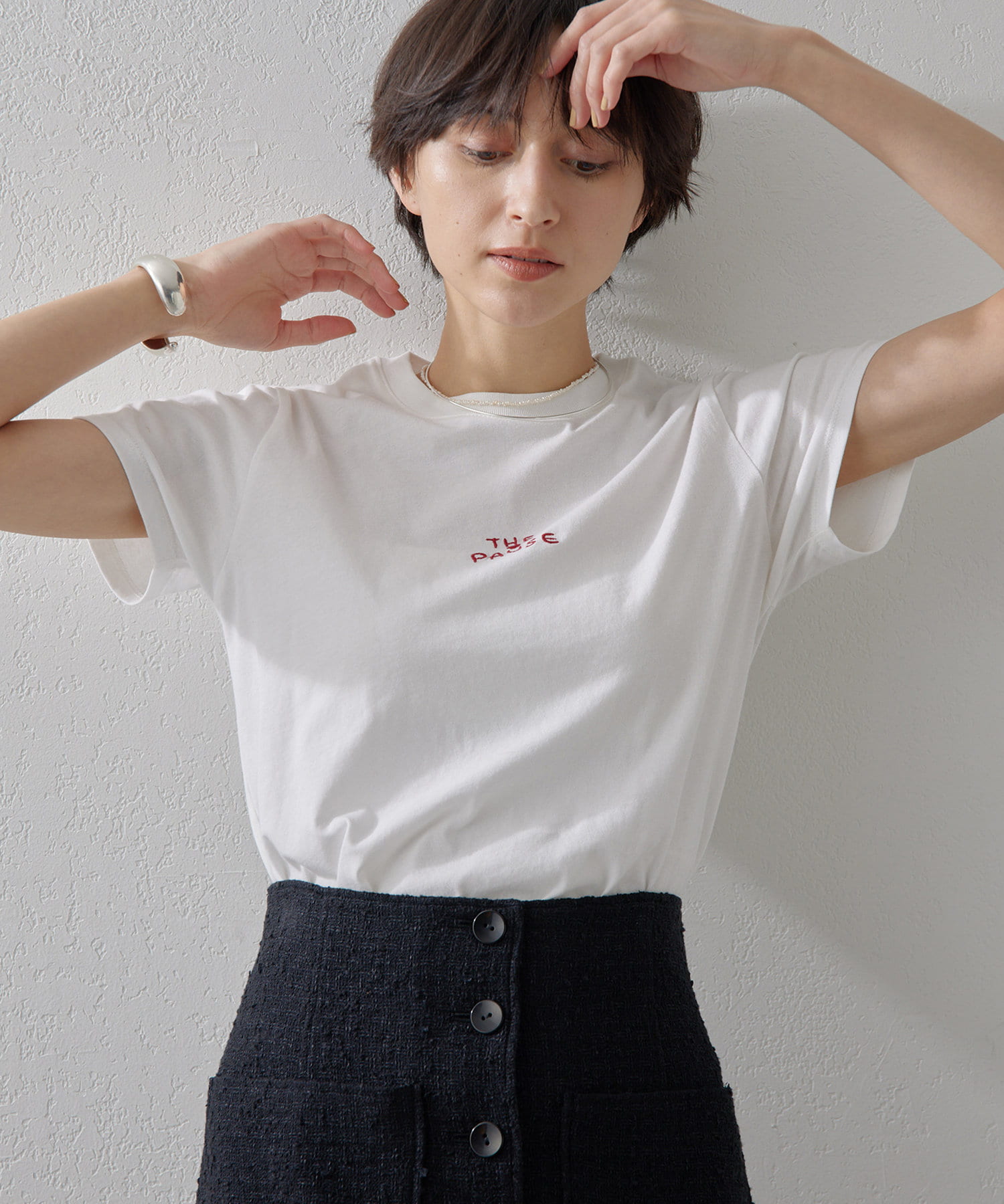 THE PAUSE】THE PAUSE刺繍Tシャツ | Whim Gazette(ウィム ガゼット