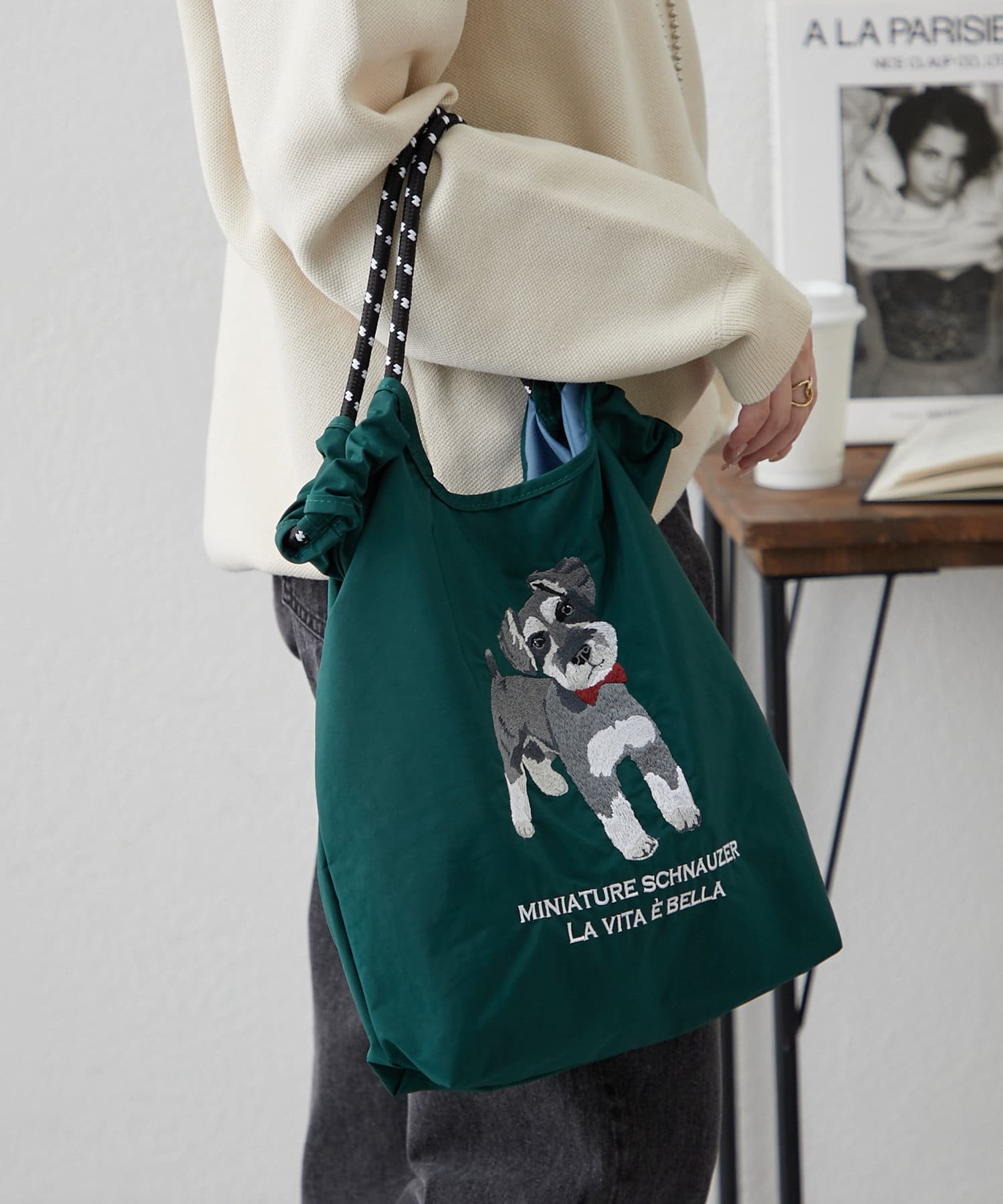 WEB限定】アニマル刺繍コードトート | Remind me and forever