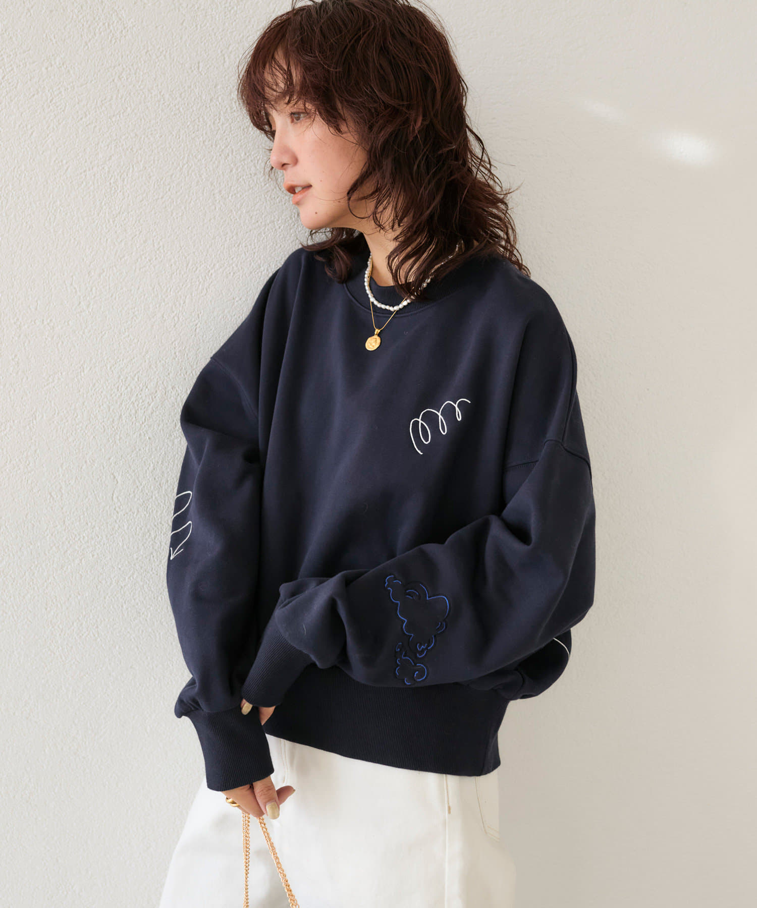 遊び心◎】マルチ刺繍スウェット | RIVE DROITE(リヴドロワ)レディース