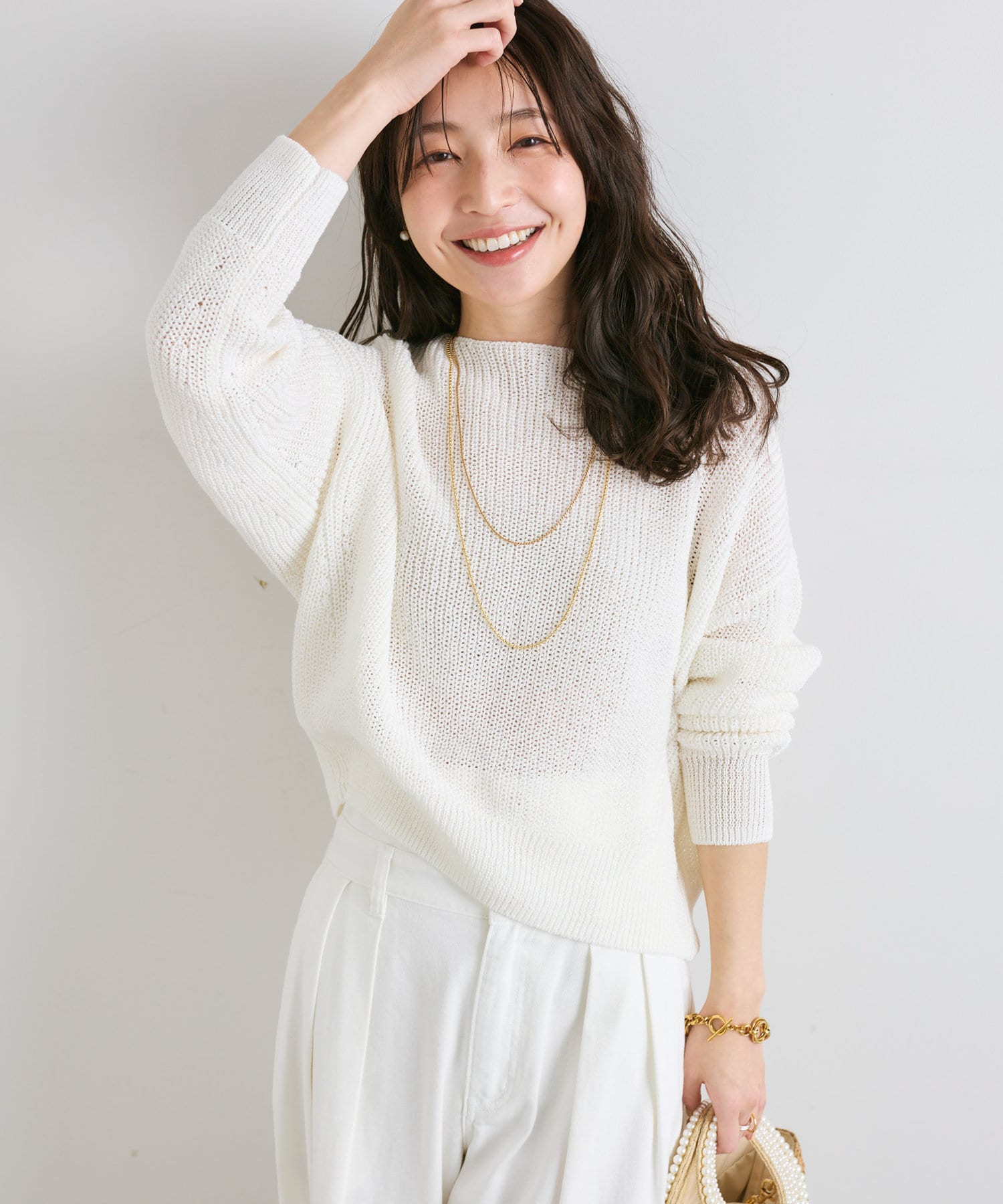 名品ニット復刻】ストローヤーン片畦2WAYニット | La boutique BonBon