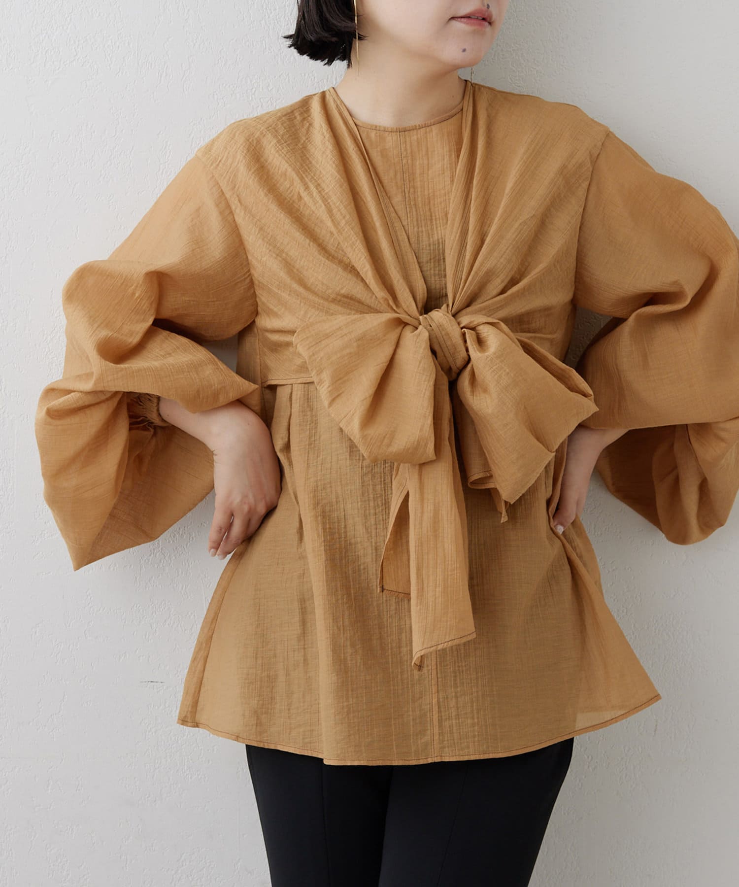 フロントリボンブラウス | Whim Gazette(ウィム ガゼット)レディース