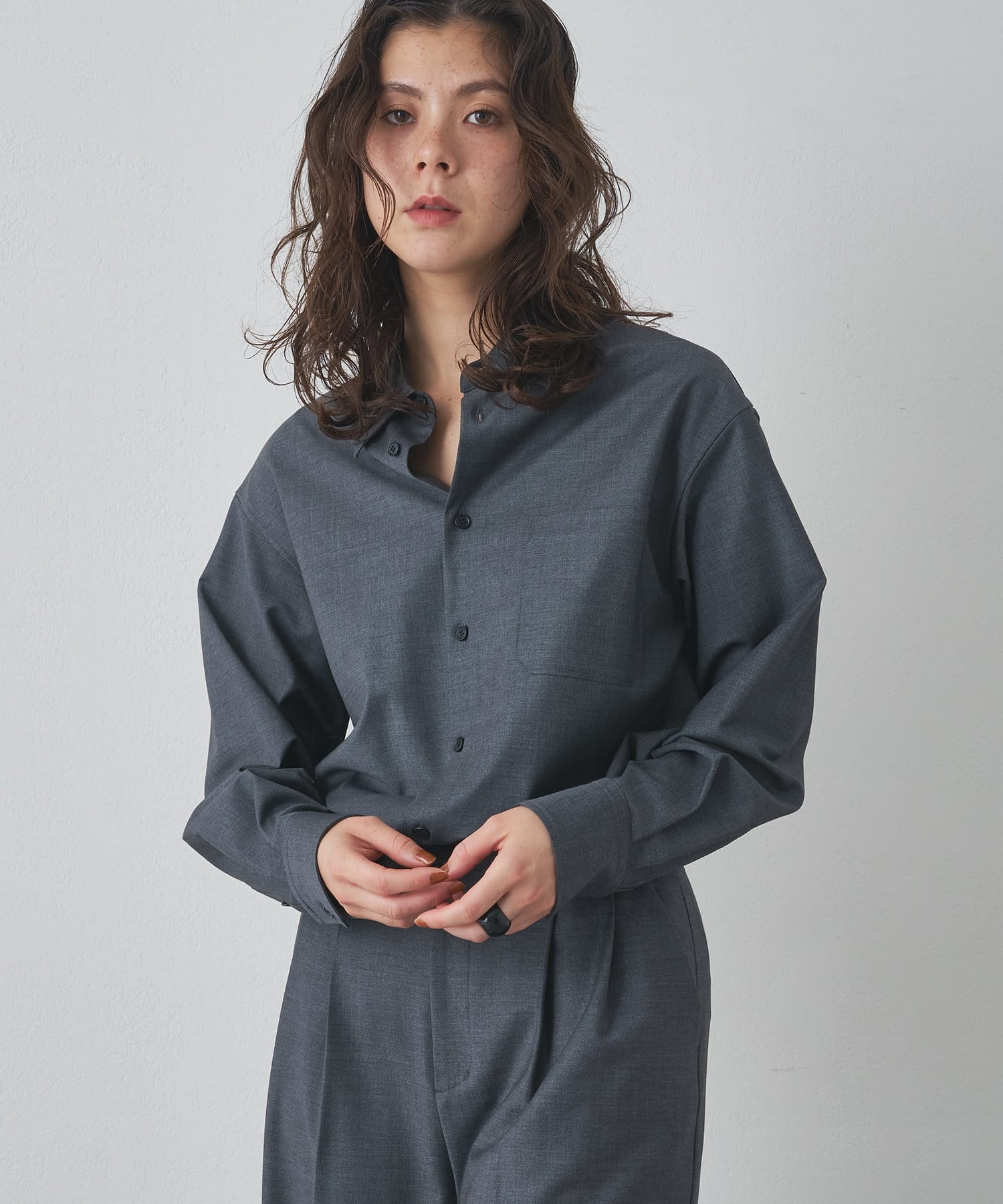 セットアップ対応可》ウーステッドスタンダードシャツ | Drawing