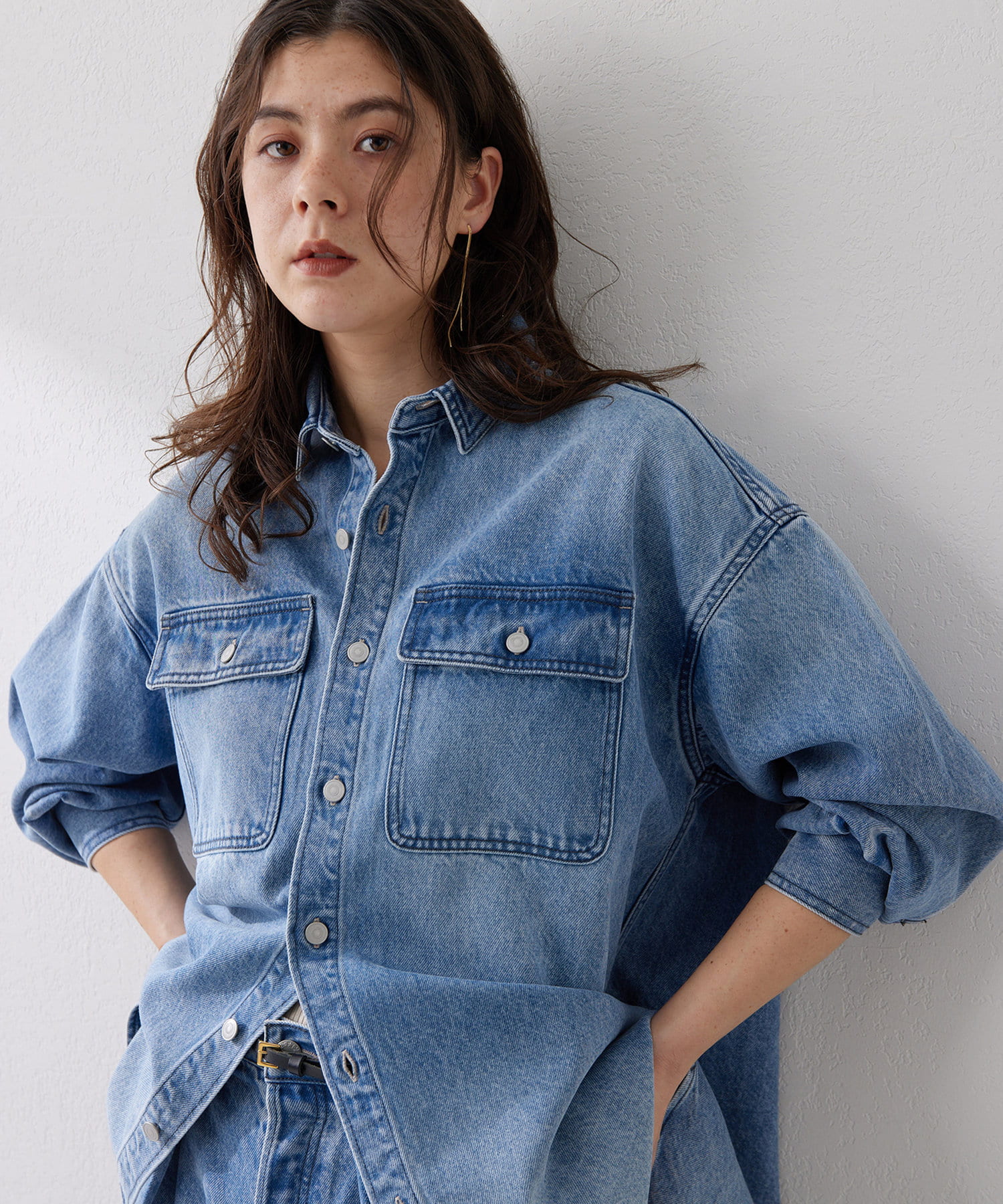 ドロップデニムシャツ | Whim Gazette(ウィム ガゼット)レディース