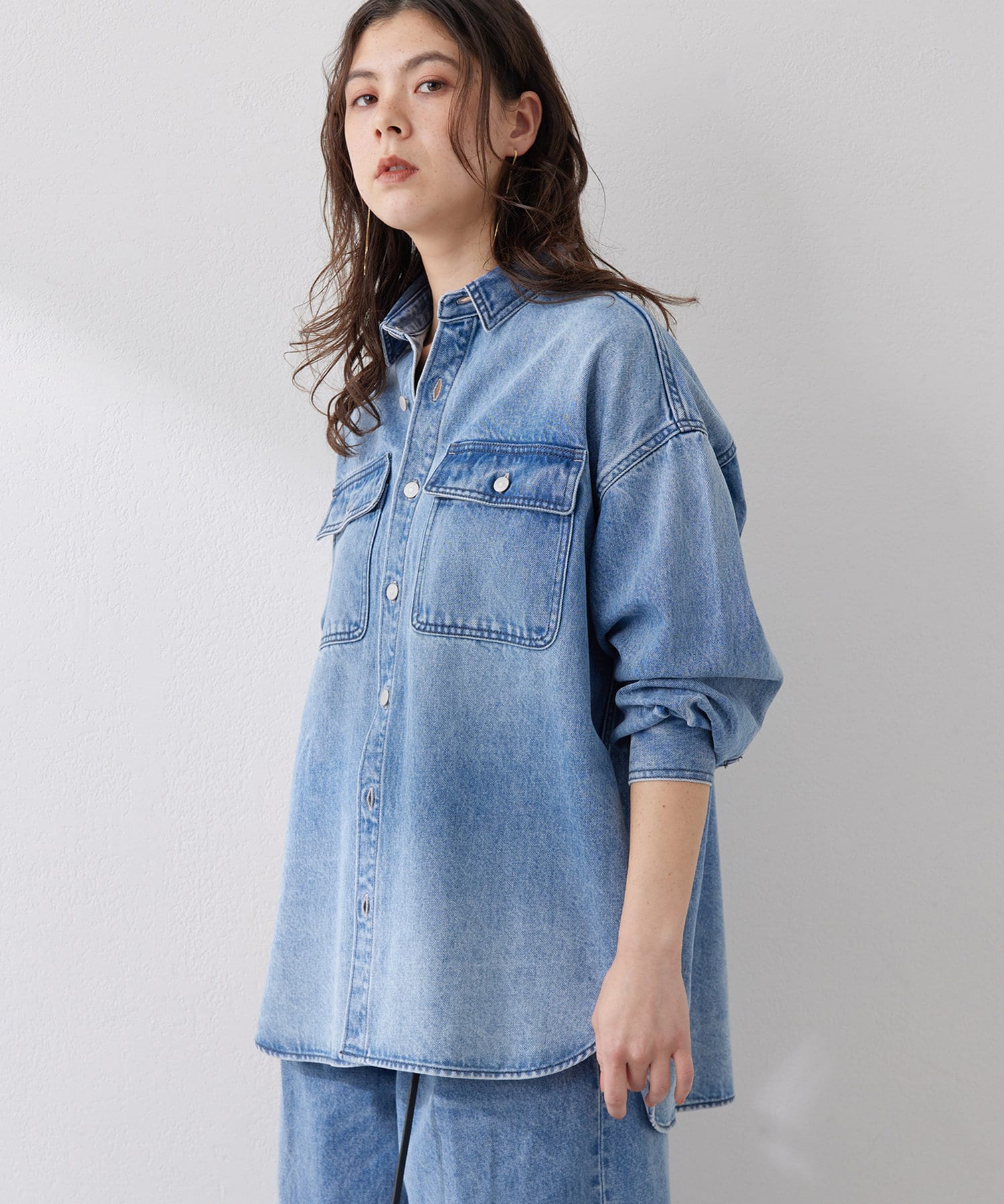 ドロップデニムシャツ | Whim Gazette(ウィム ガゼット)レディース