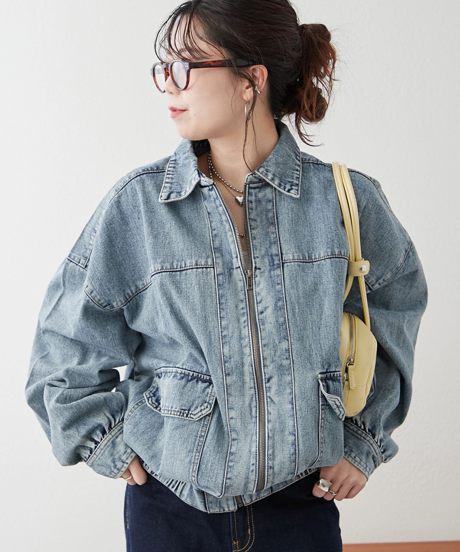 春のキーワード/デニム】ZIPデニムブルゾン | Remind me and forever