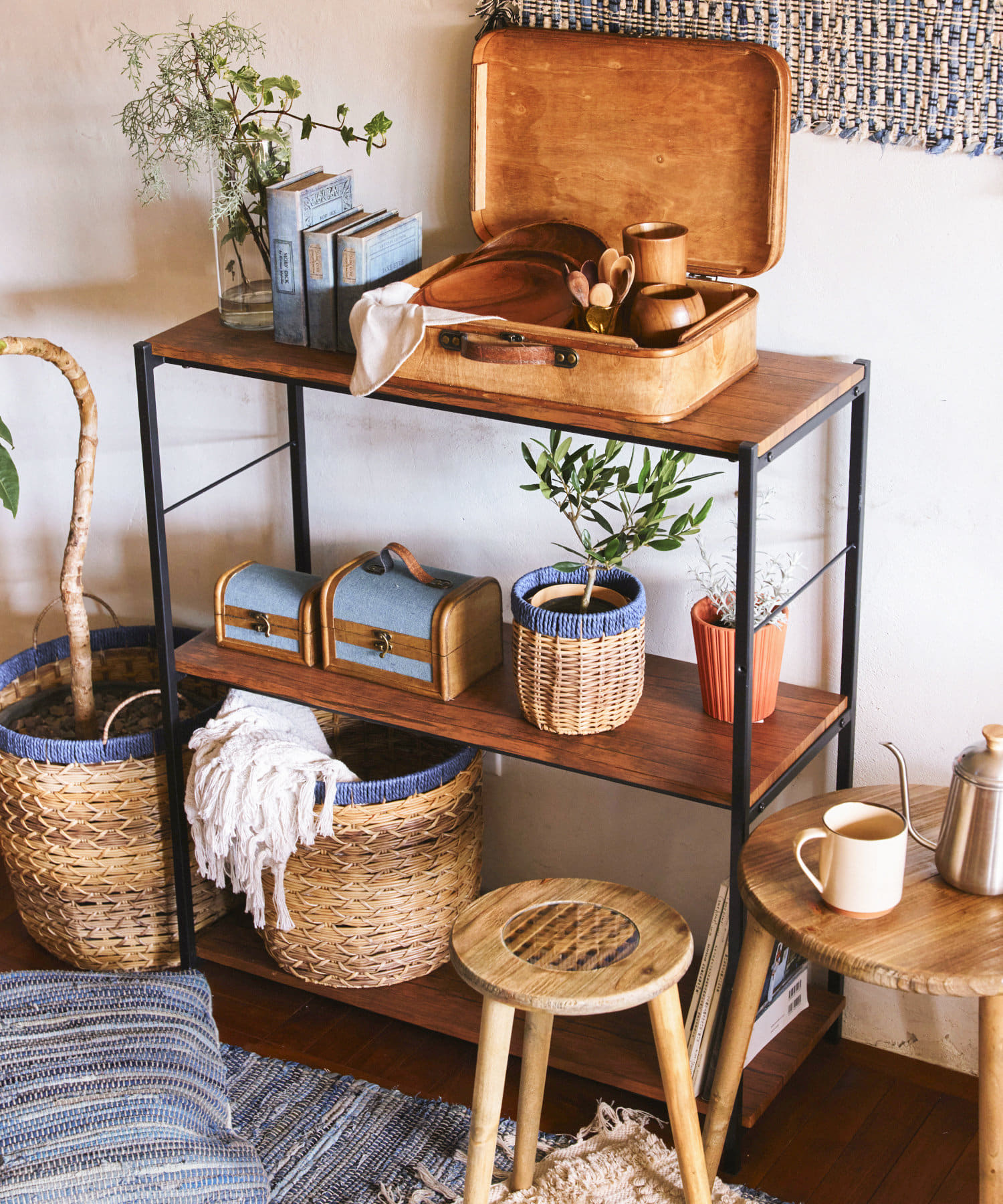 ウッドトランクボックス／デニムナチュラル | salut!(サリュ)ライフ