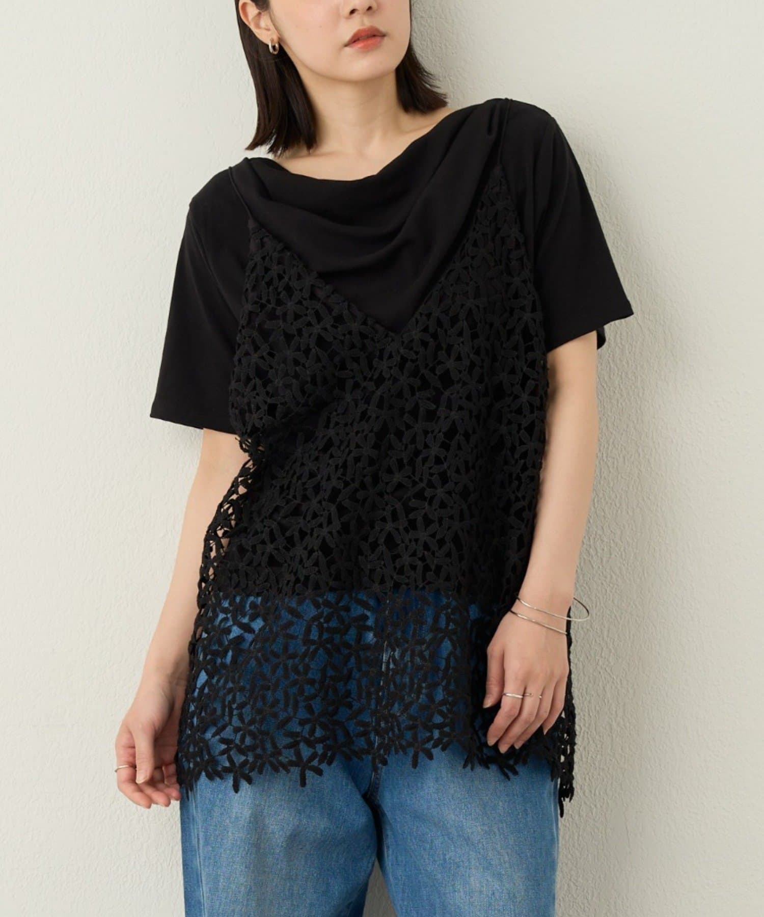 シーズンレスアイテム◎】レースオーバーキャミソール | Omekashi