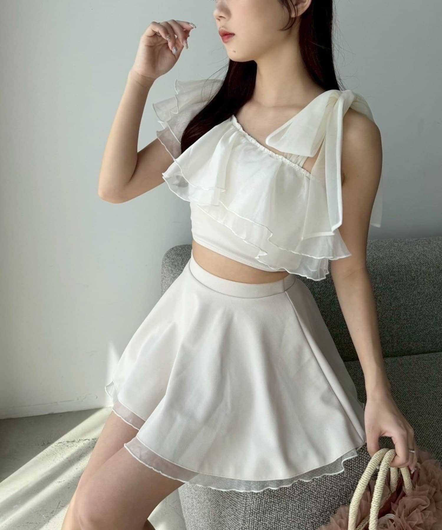 swimwear/肩リボンワンショル(3点セット) | one after another NICE