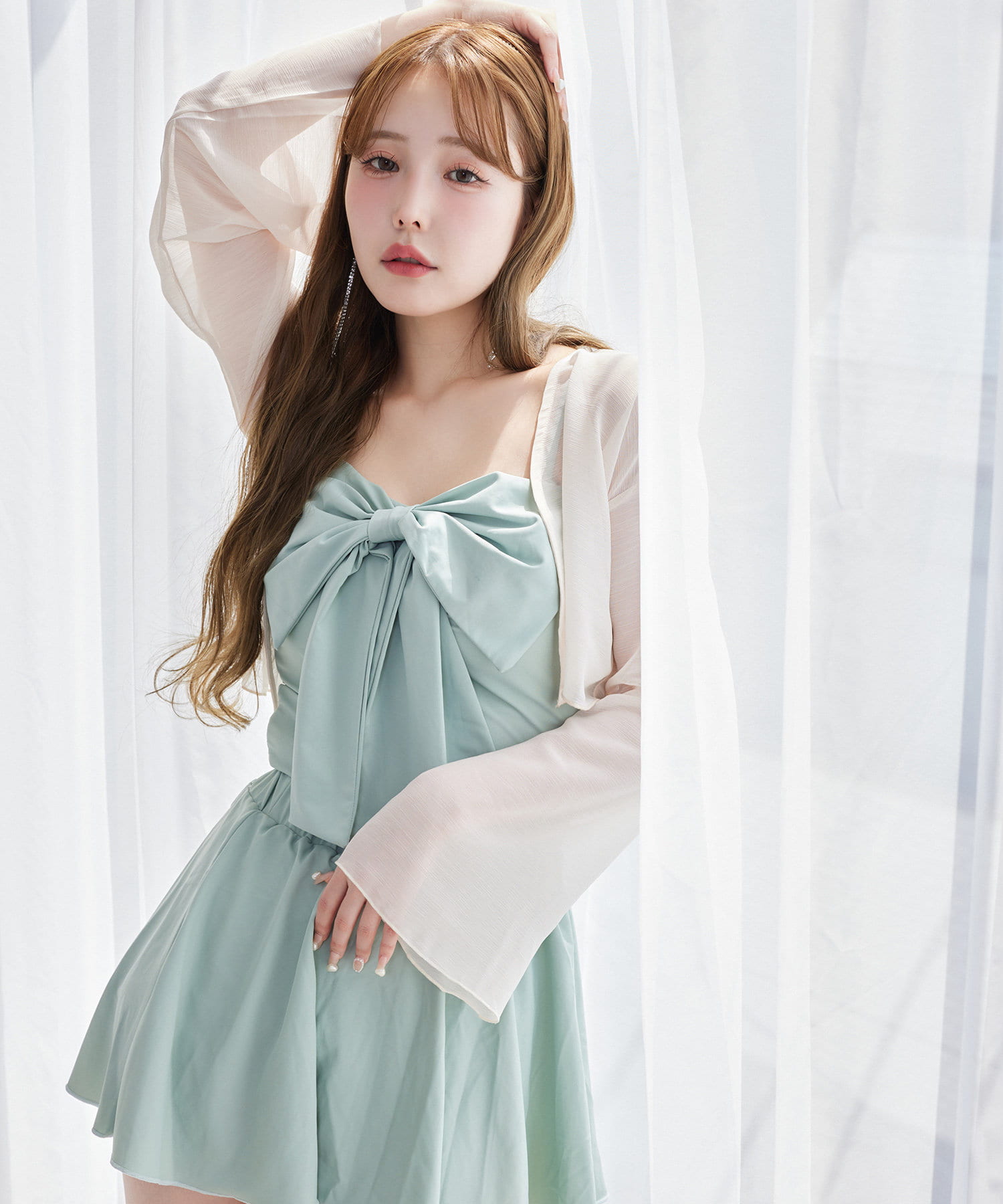 swimwear/フロントリボン羽織りSET(4点セット) | one after another