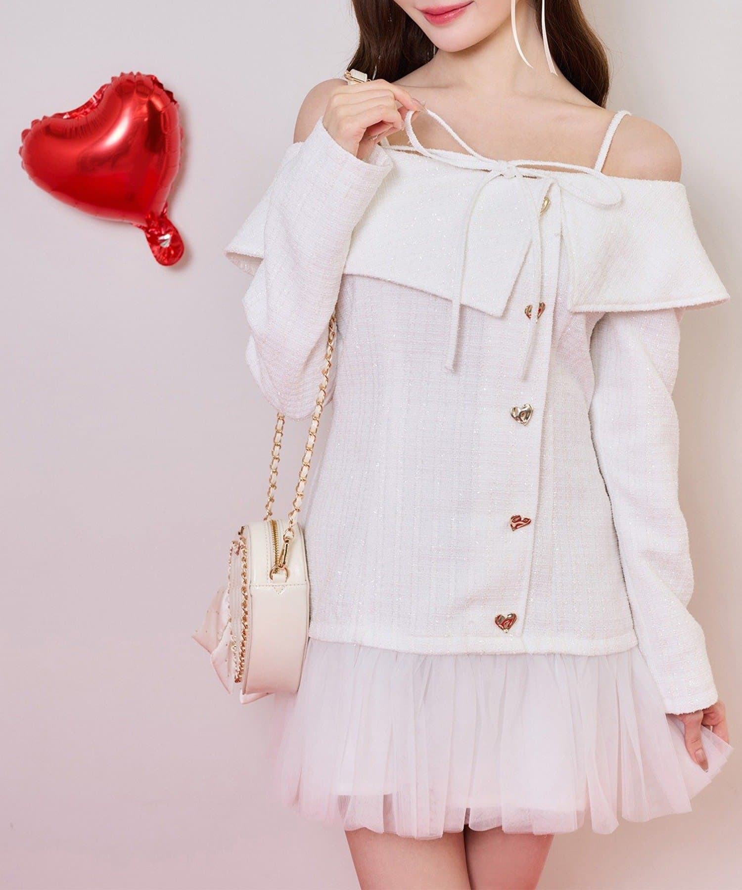 one after anoter】チェーントリミングハートバッグ | NICE CLAUP