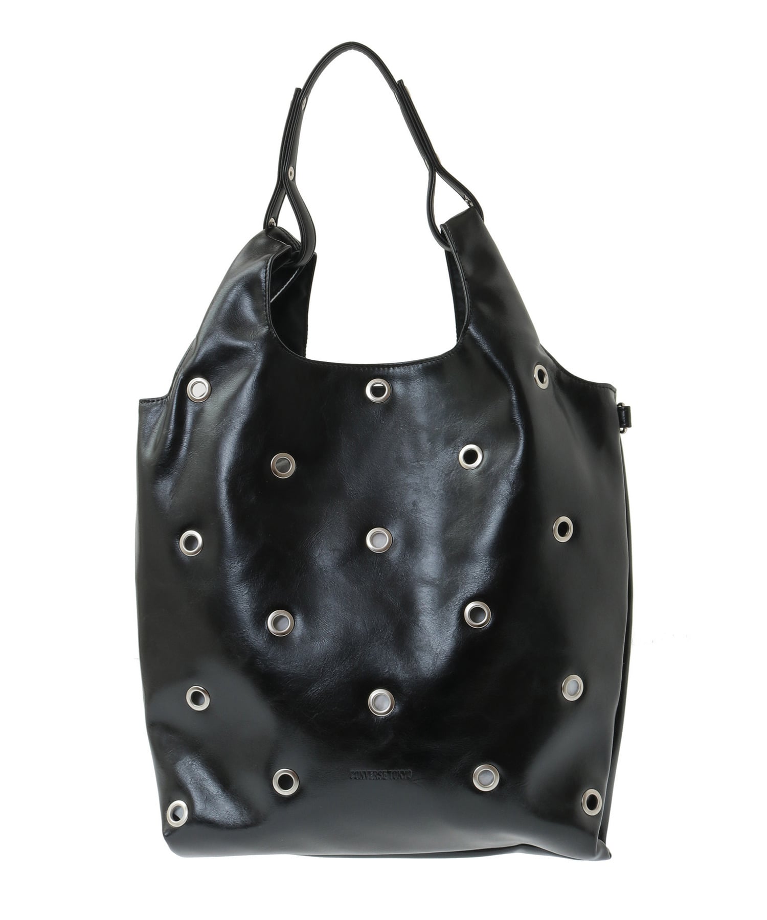 2WAY EYELET FAKE-LEATHER SHOPPING TOTE BAG｜CONVERSE TOKYO