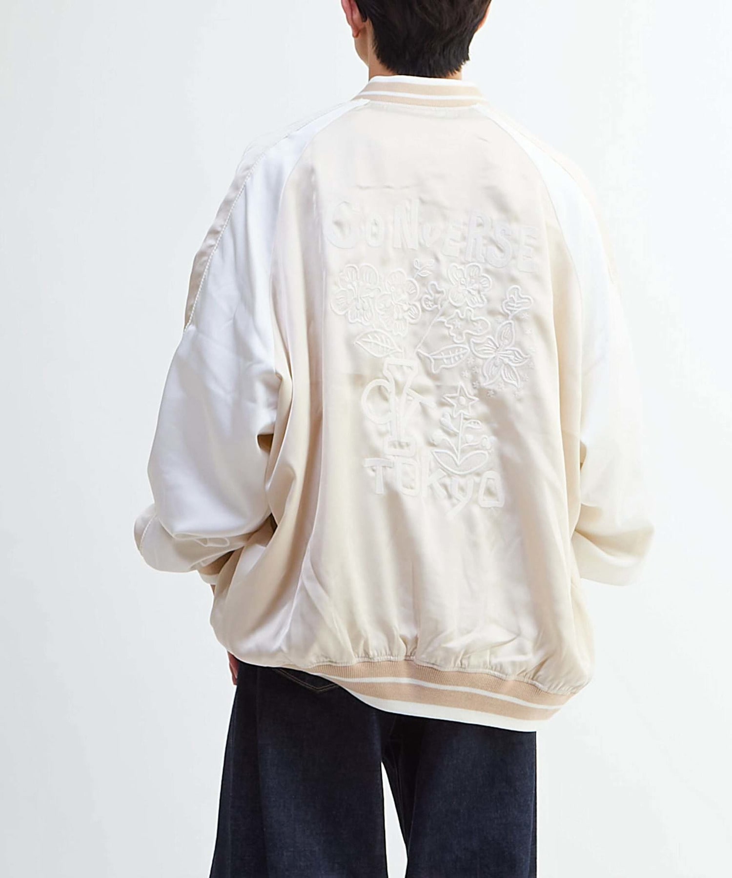 SATIN OVERSIZE SOUVENIR JACKET｜CONVERSE TOKYO (コンバース