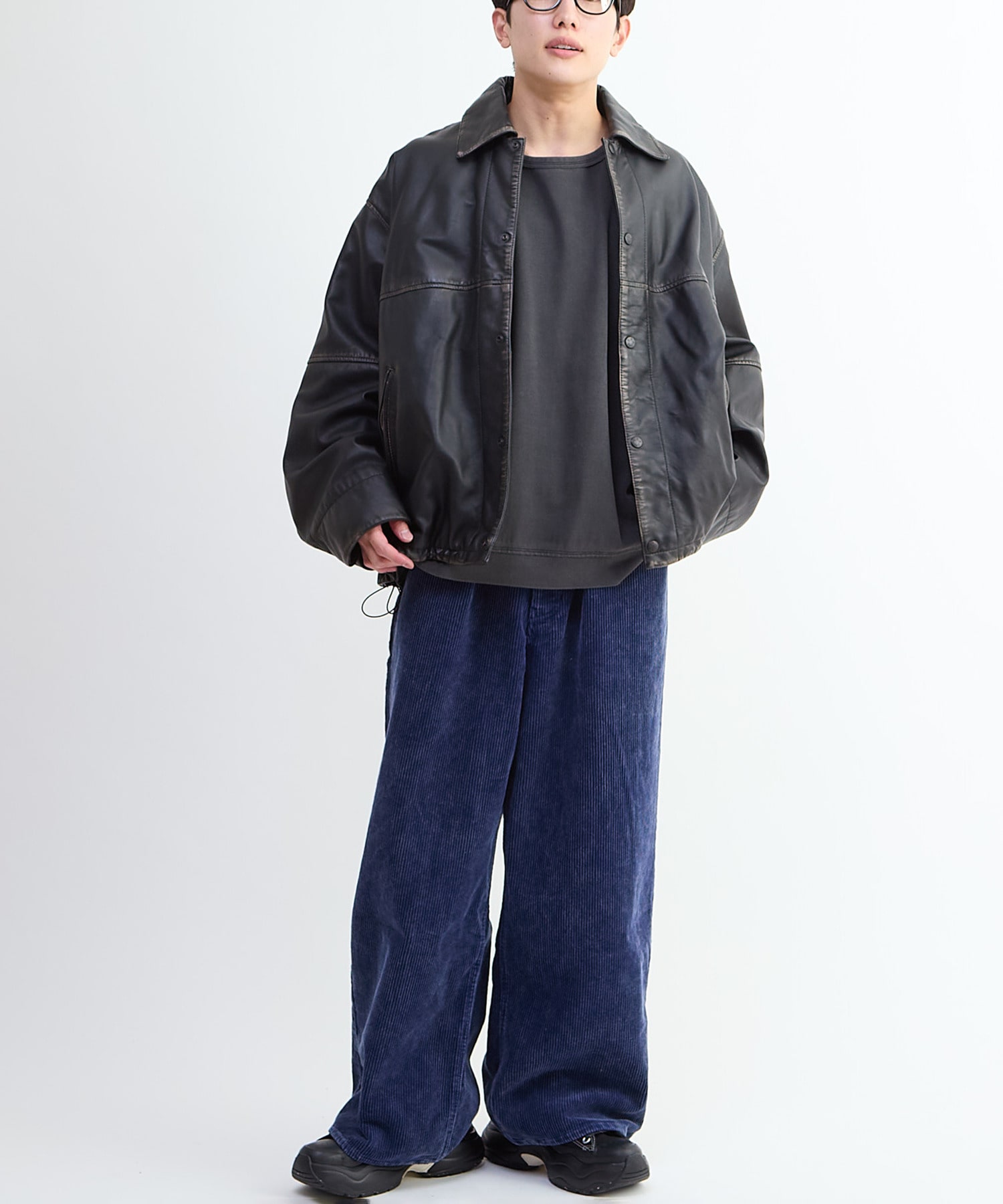 NAVY SERIES】CORDUROY WASHED WIDE PANTS (SET-UP)｜CONVERSE TOKYO