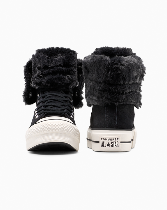 Chuck Taylor All Star Fold-Over Lift Platform XHi Faux Fur